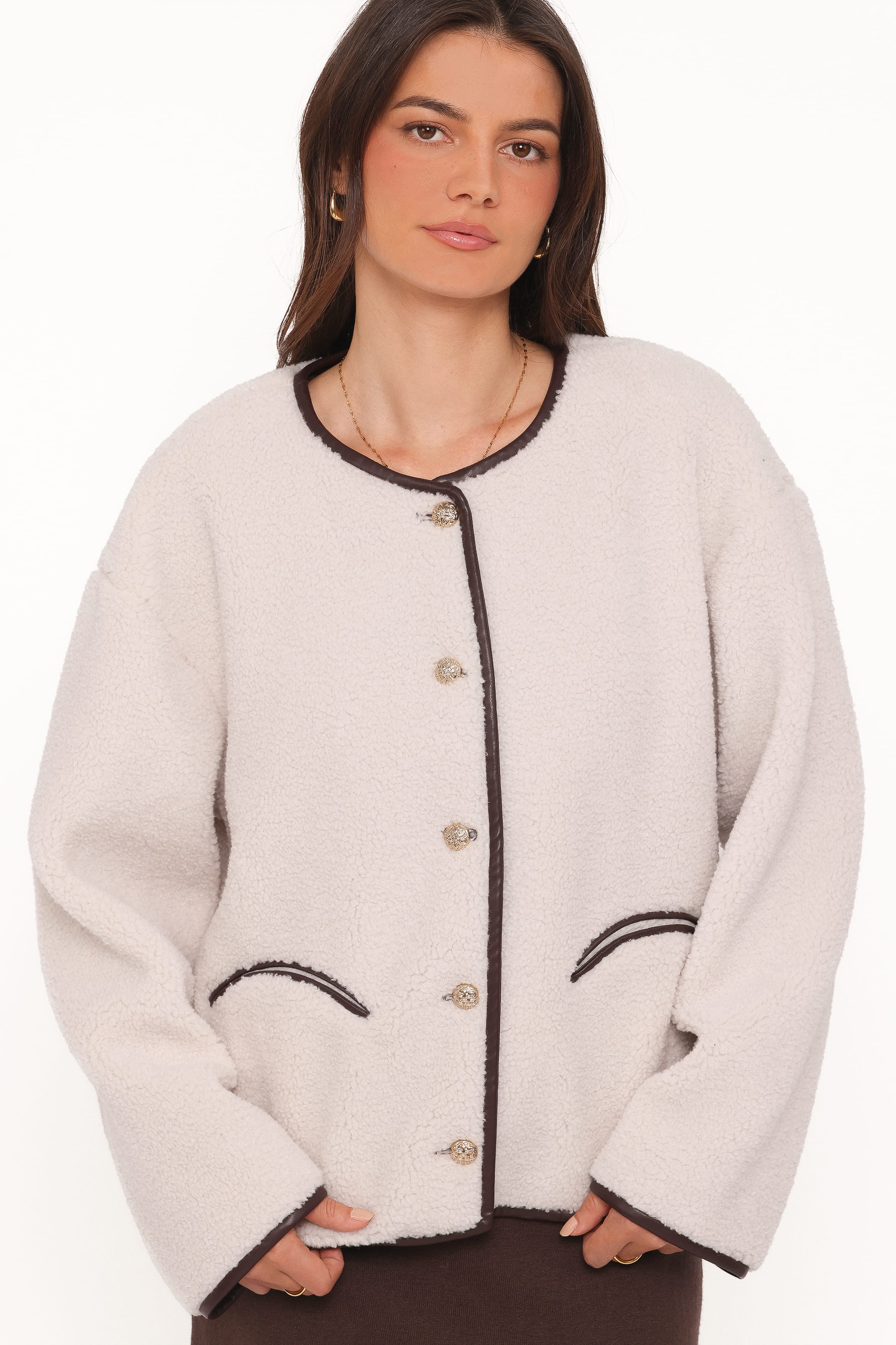 OUTERWEAR Marlie Sherpa Jacket - Cream