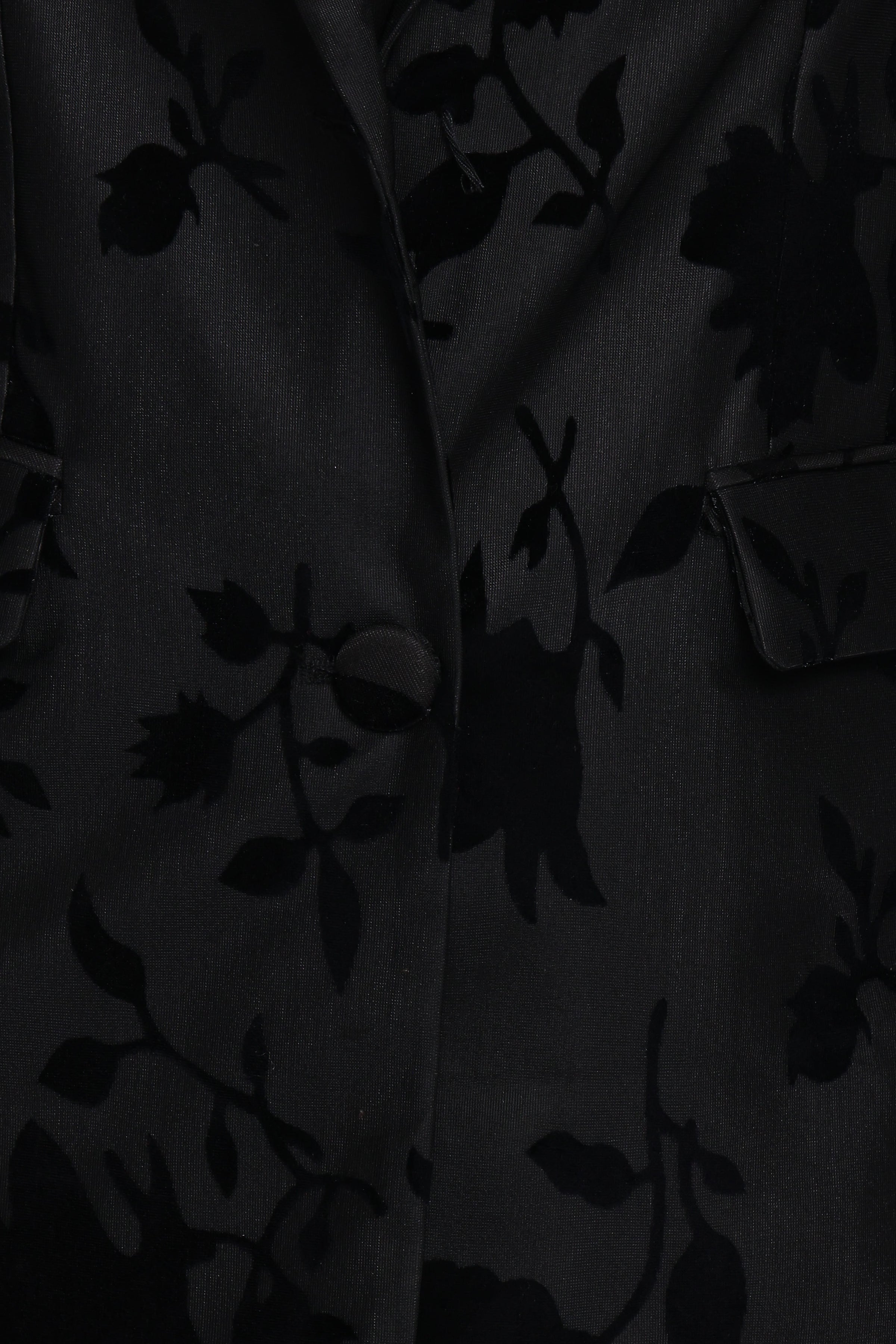 OUTERWEAR Ollie Burnout Blazer - Black Velvet