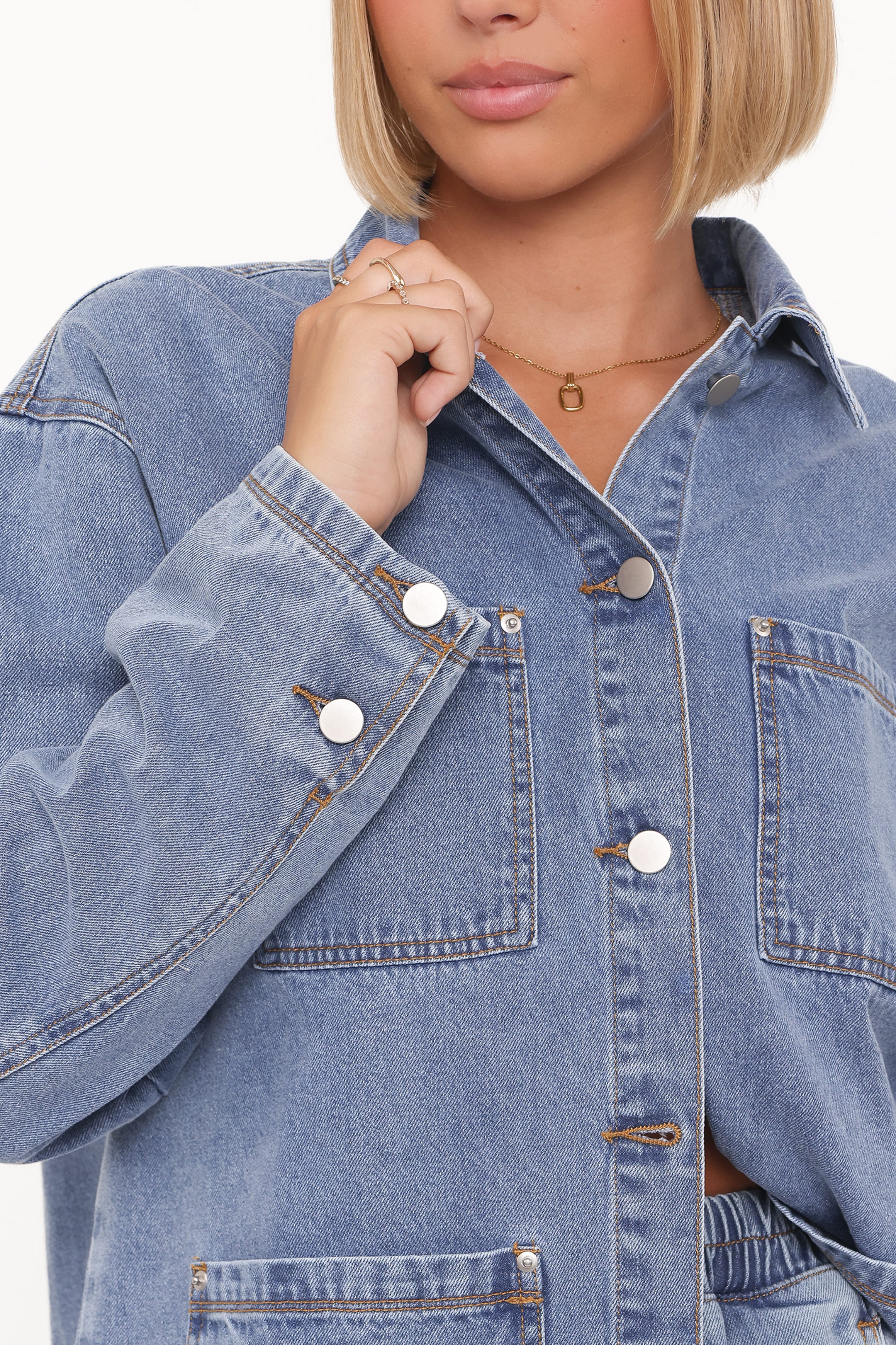 OUTERWEAR Remy Denim Utility Jacket - Medium Wash