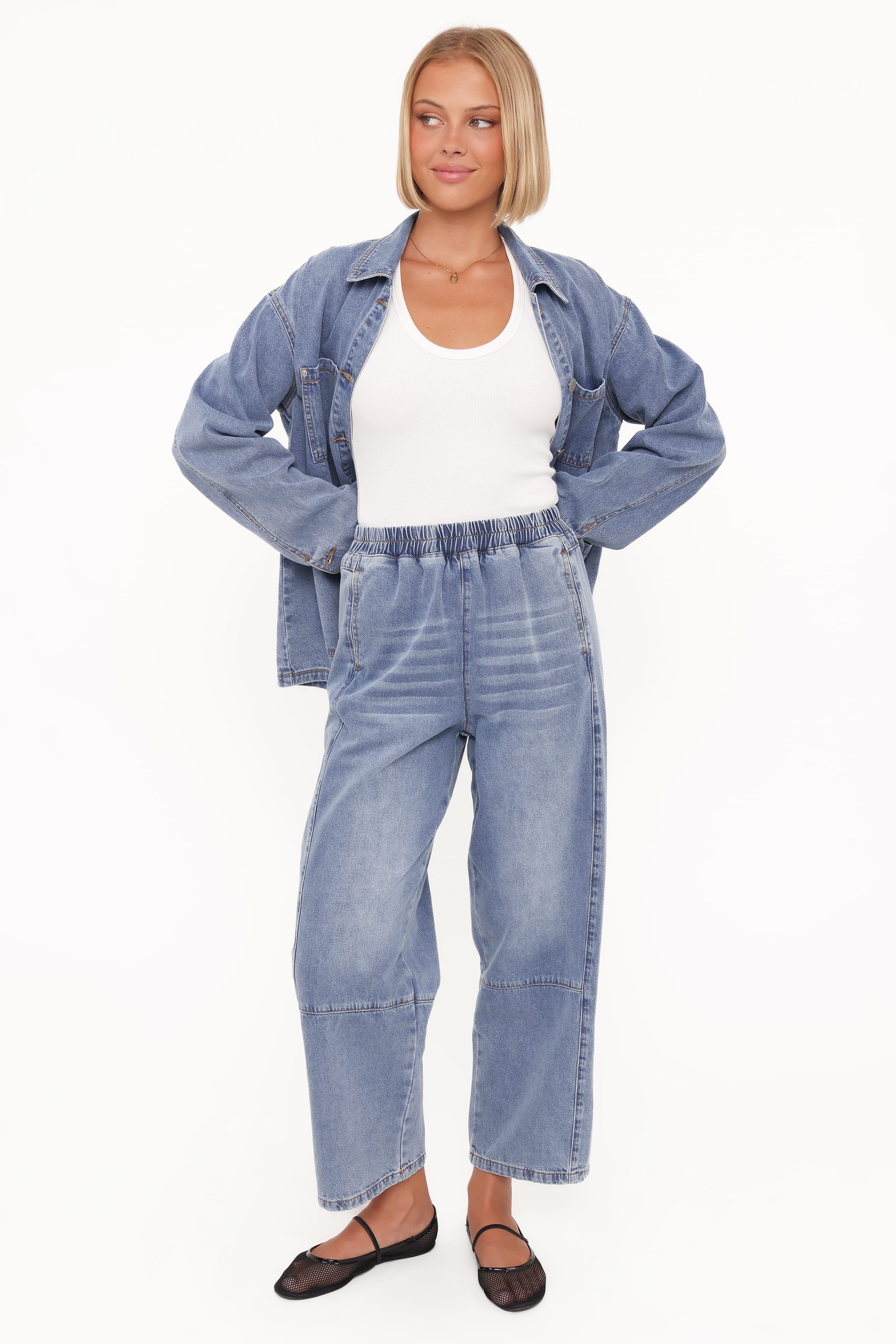 OUTERWEAR Remy Denim Utility Jacket - Medium Wash