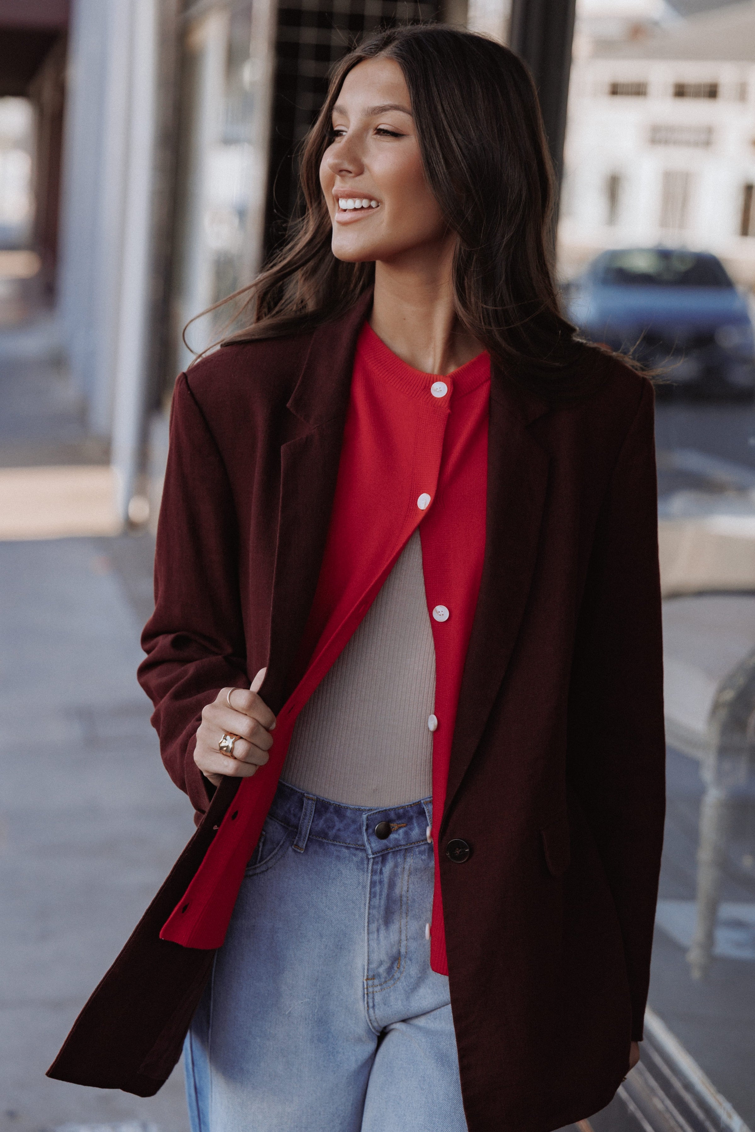 OUTERWEAR Rhodes Oversized Blazer - Espresso