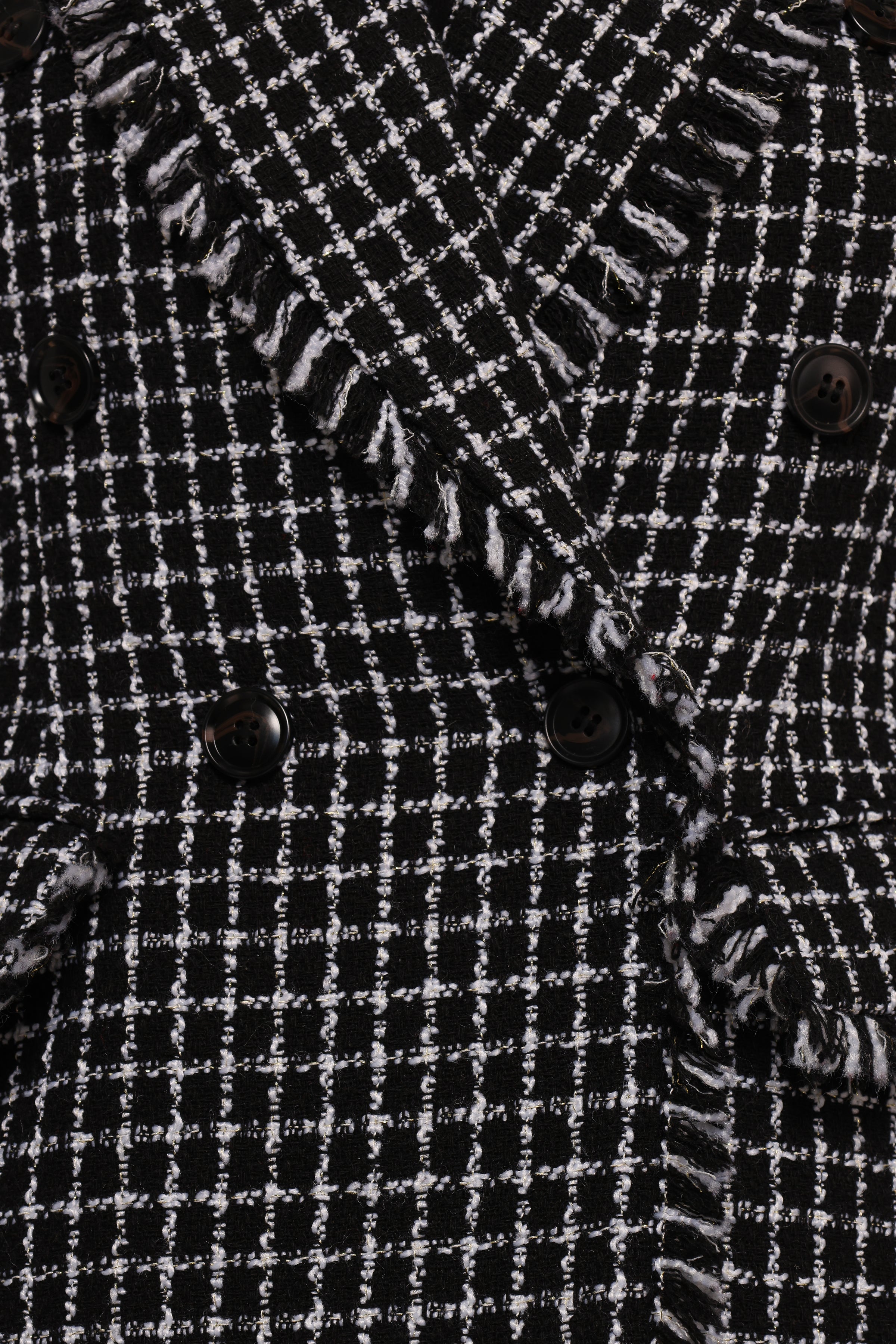 OUTERWEAR Rocco Hem Blazer - Black/White