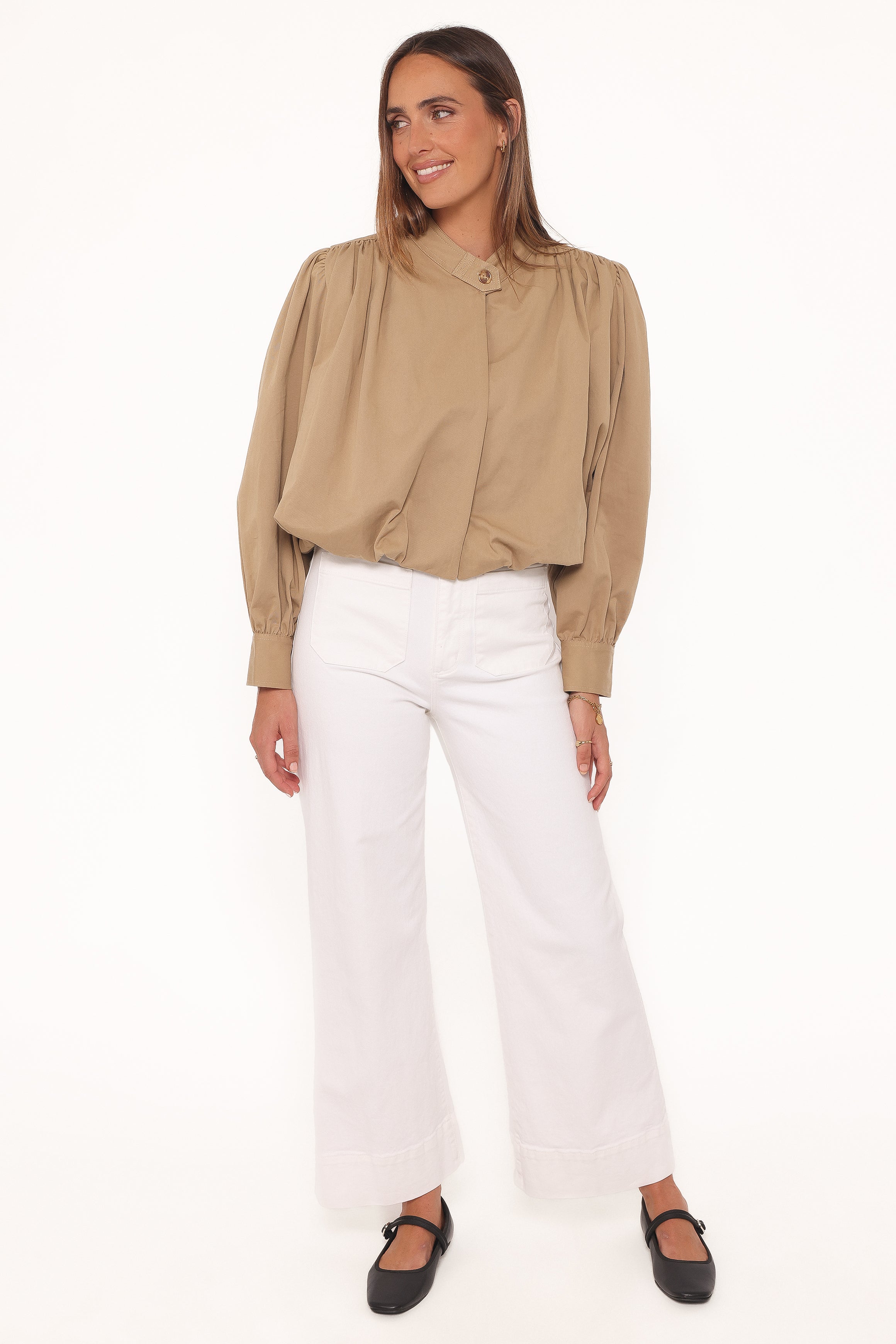 OUTERWEAR Rory Bubble Hem Jacket - Khaki