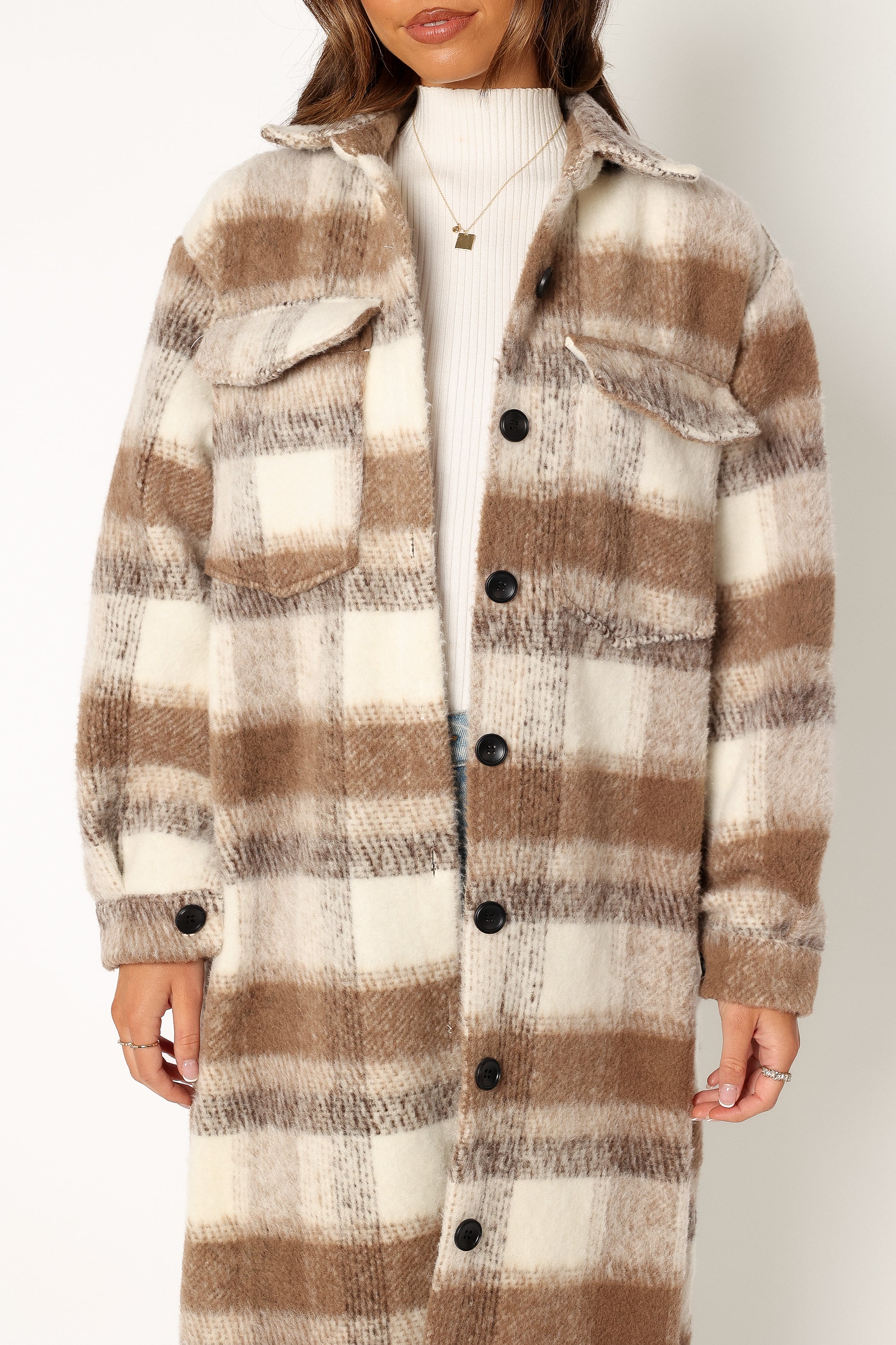 OUTERWEAR @Tammy Long Shacket - Tan