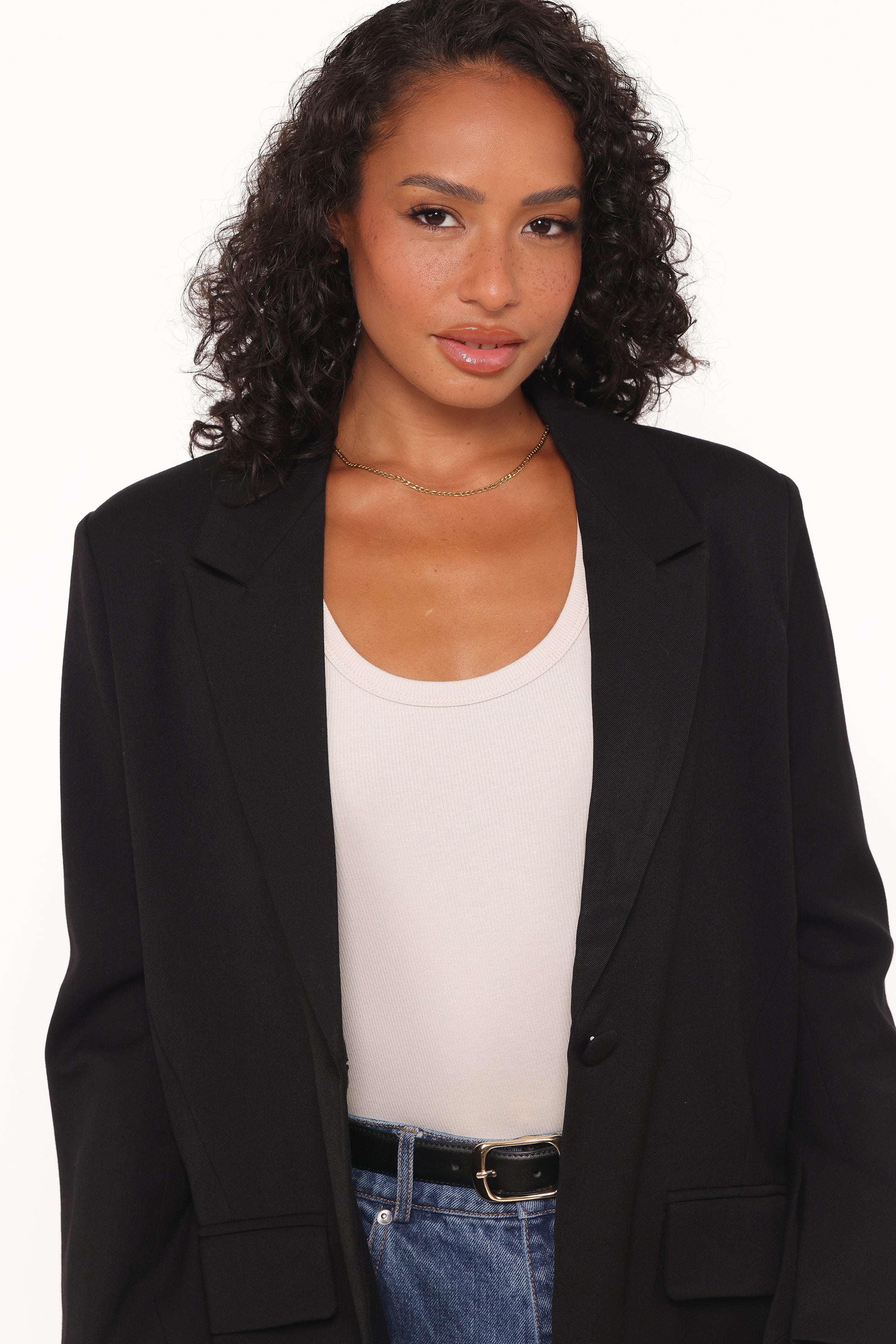OUTERWEAR Tove Tie Back Blazer - Black