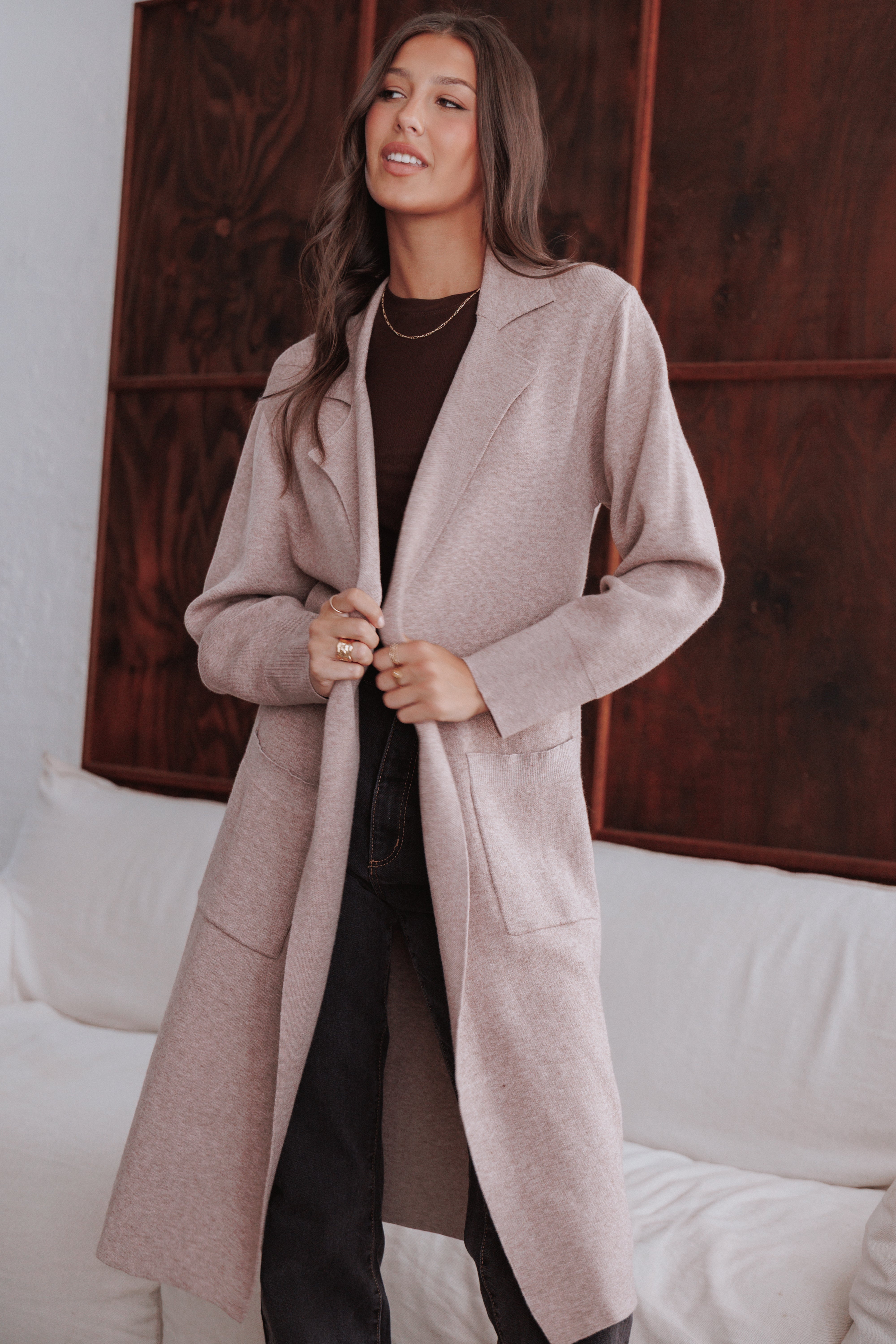 OUTERWEAR Venda Coatigan - Light Brown