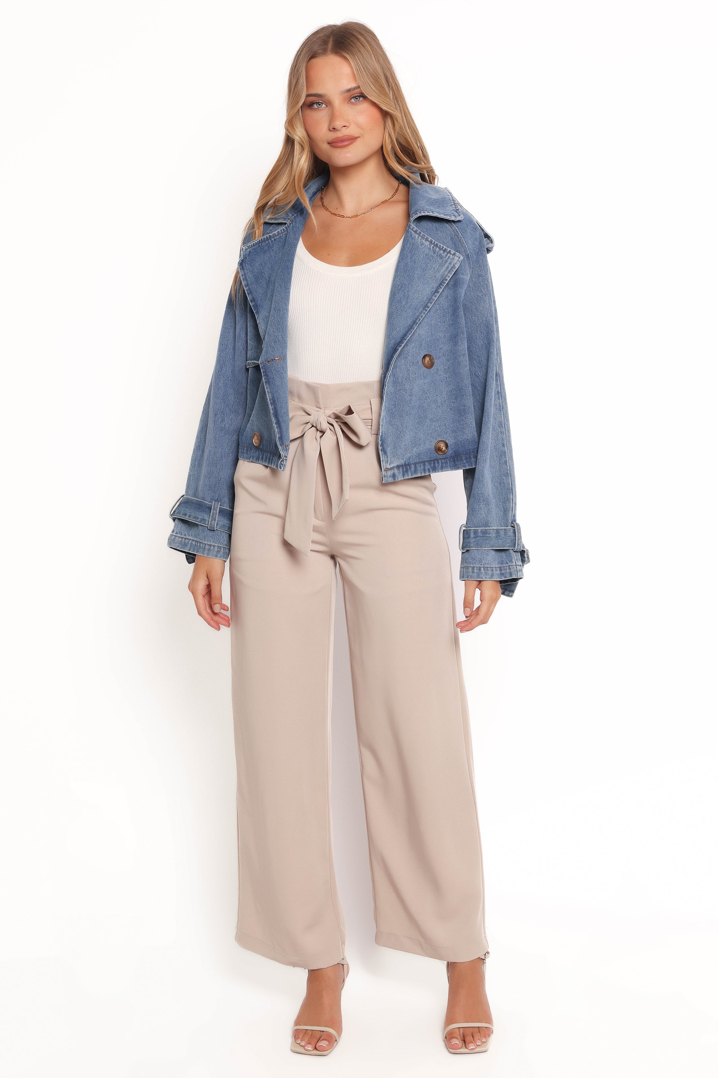 OUTERWEAR Westwood Waist Tie Denim Jacket - Denim