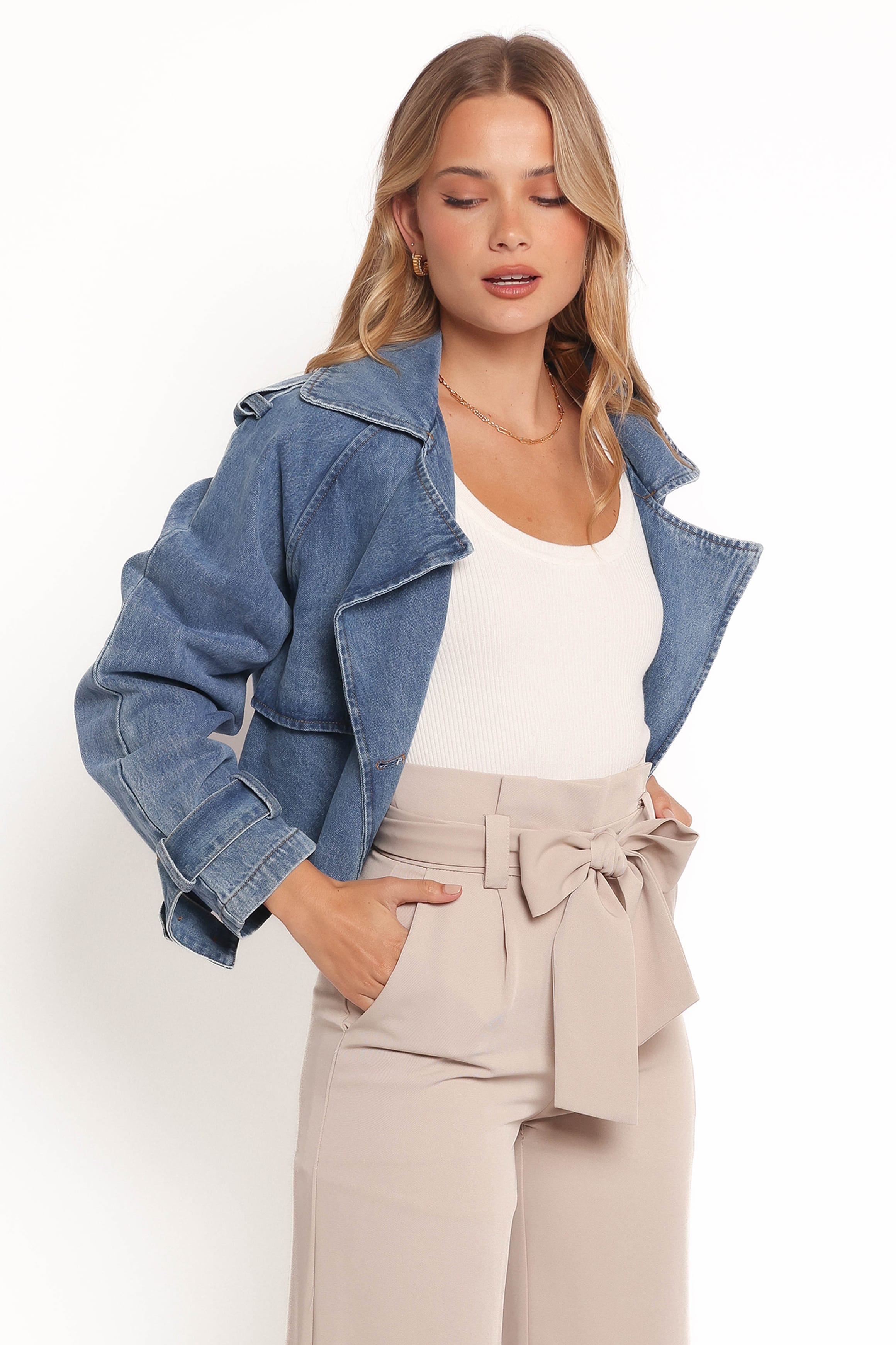 OUTERWEAR Westwood Waist Tie Denim Jacket - Denim