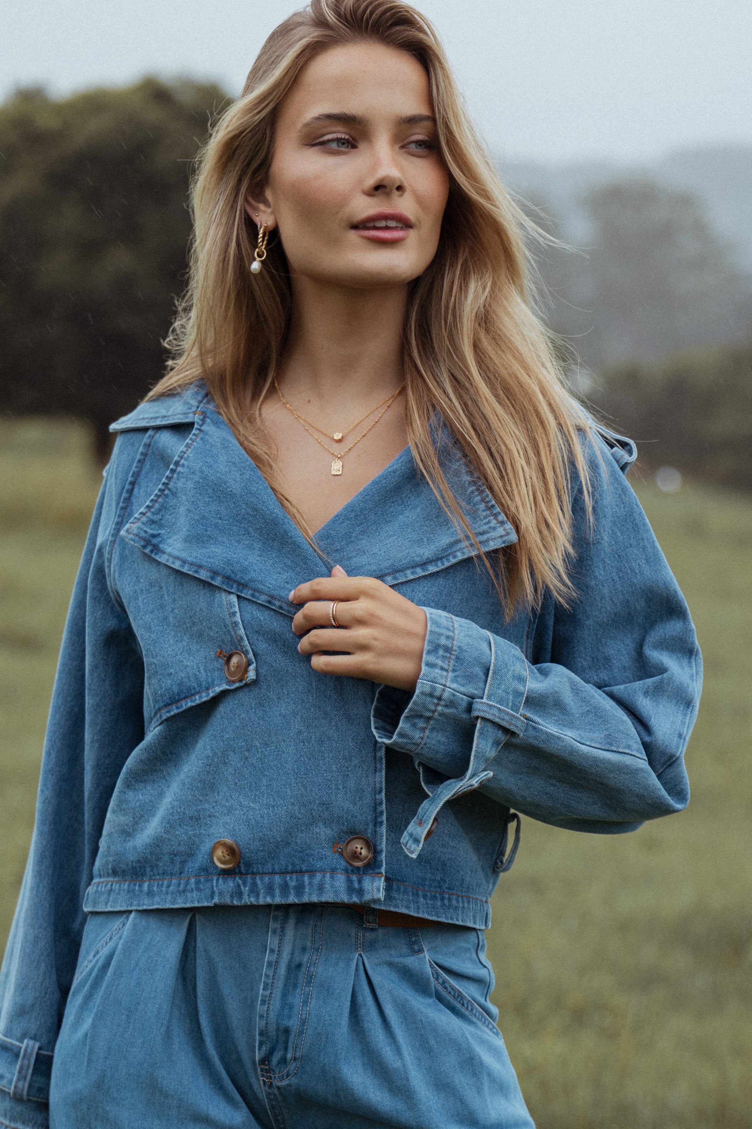 OUTERWEAR Westwood Waist Tie Denim Jacket - Denim