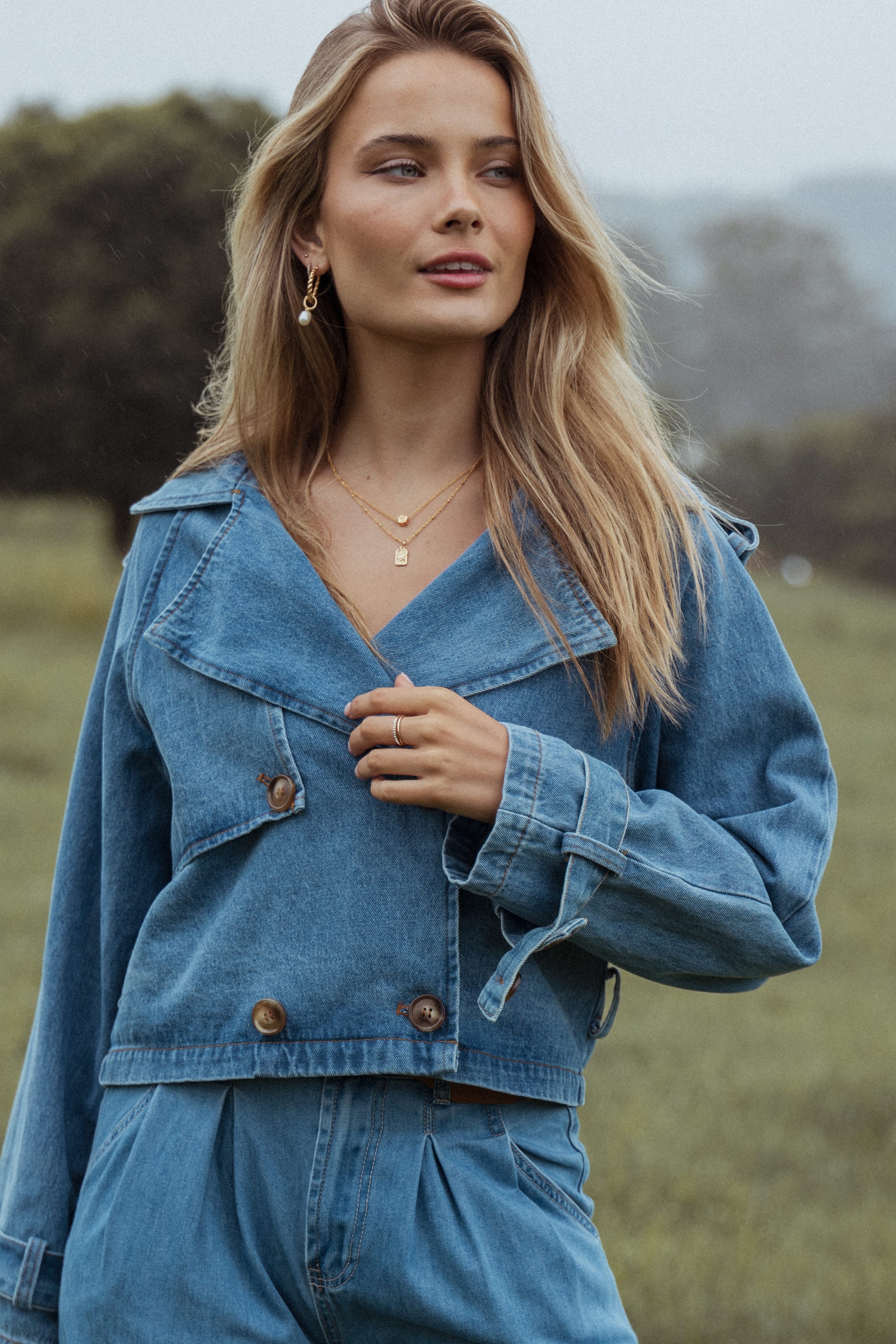 OUTERWEAR Westwood Waist Tie Denim Jacket - Denim