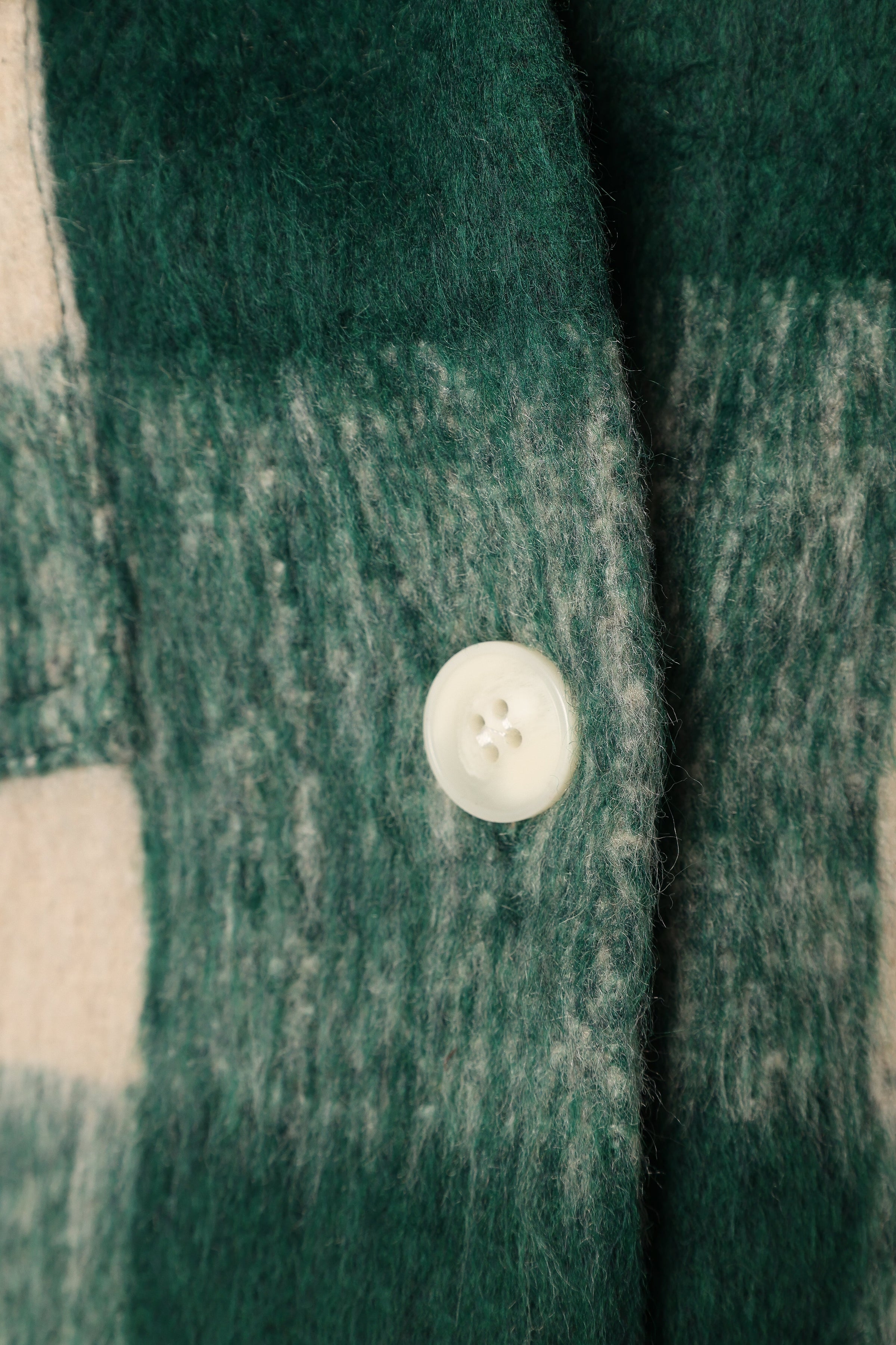 OUTERWEAR @Yara Plaid Sherpa Jacket - H Green