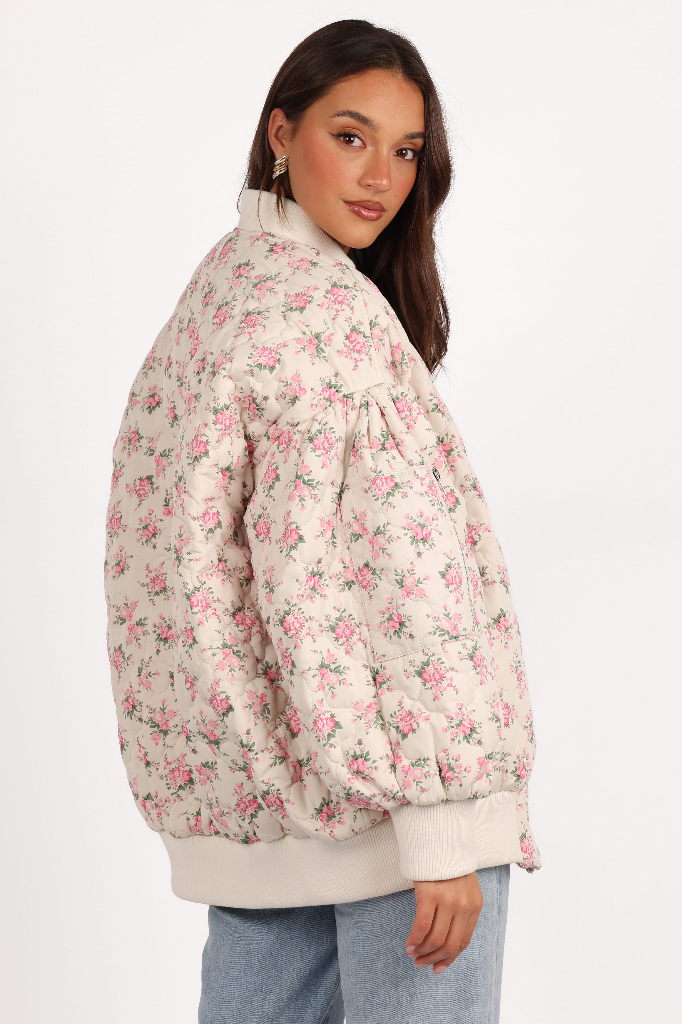 OUTERWEAR Yasmine Quilted Flower Jacket - Off White