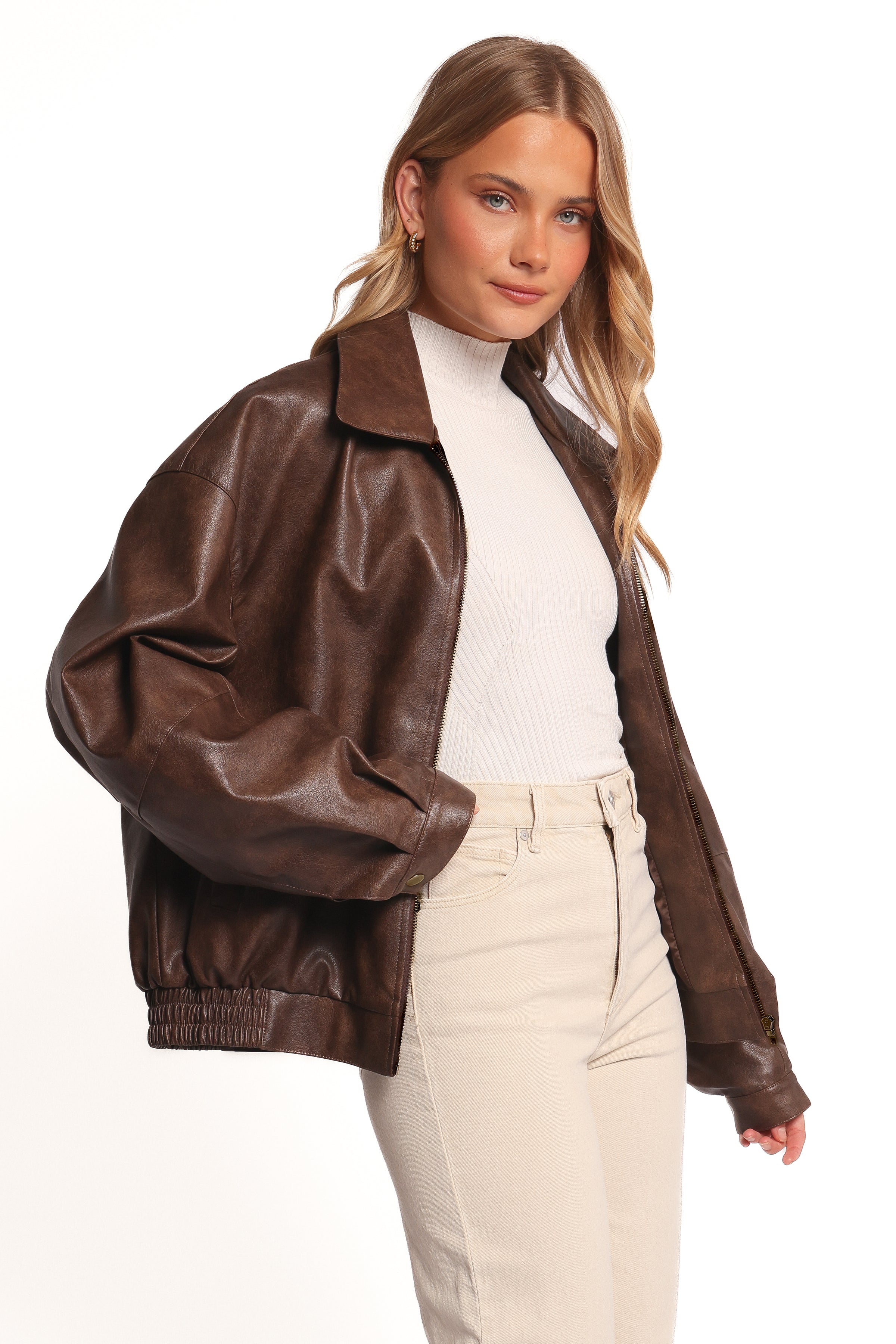 OUTERWEAR Zoe Bomber Jacket - Brown