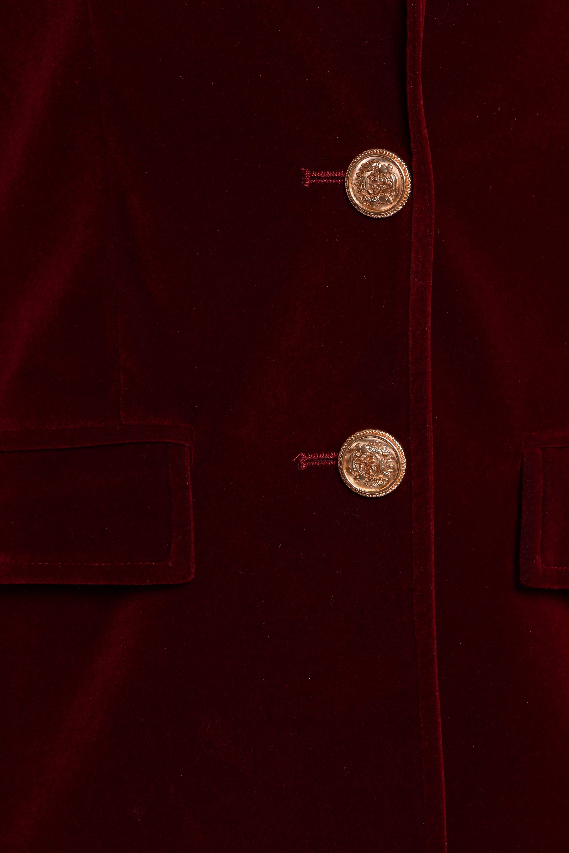 OUTERWEAR Zpya Single Button Velvet Blazer - Berry