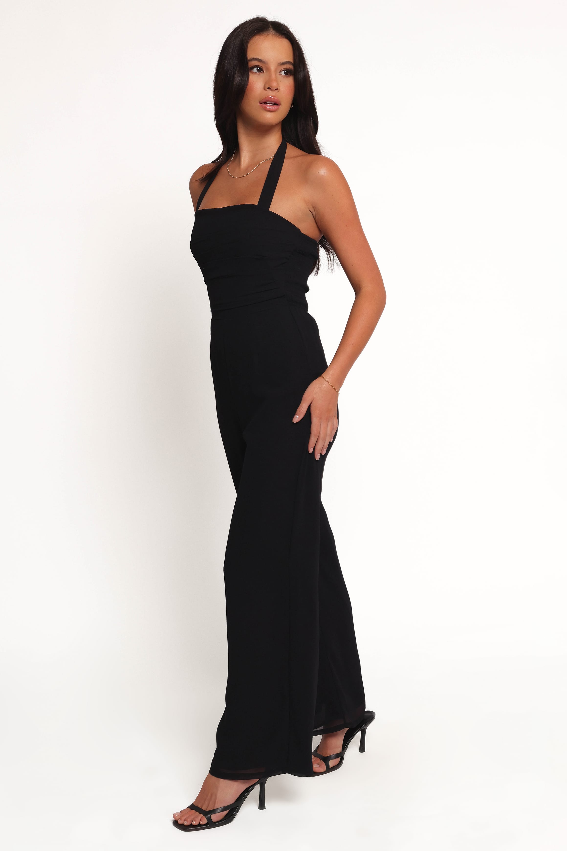 PLAYSUITS Amhran Halter Jumpsuit - Black