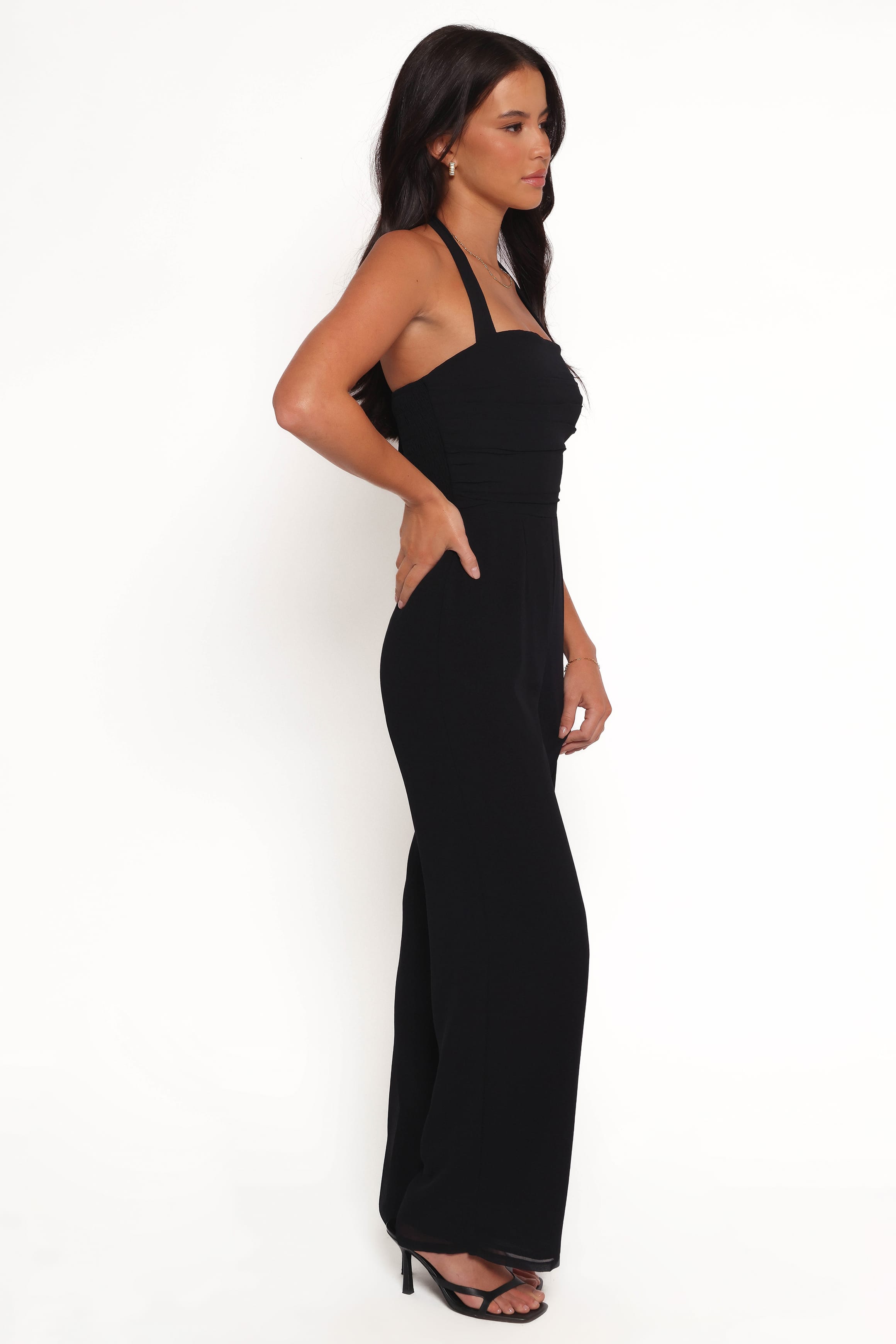 PLAYSUITS Amhran Halter Jumpsuit - Black