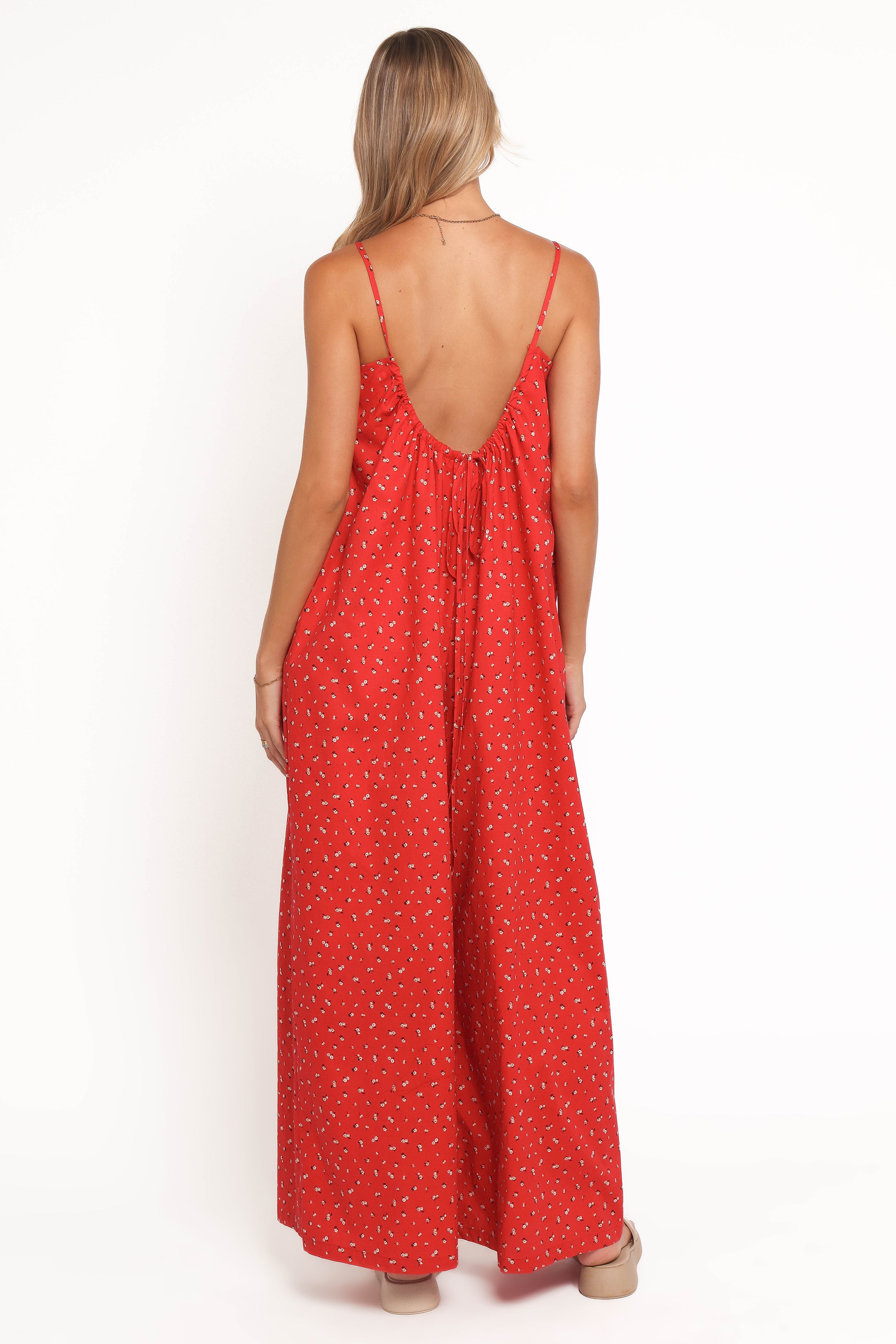 PLAYSUITS Ana Jumpsuit - Red Ditsy Floral