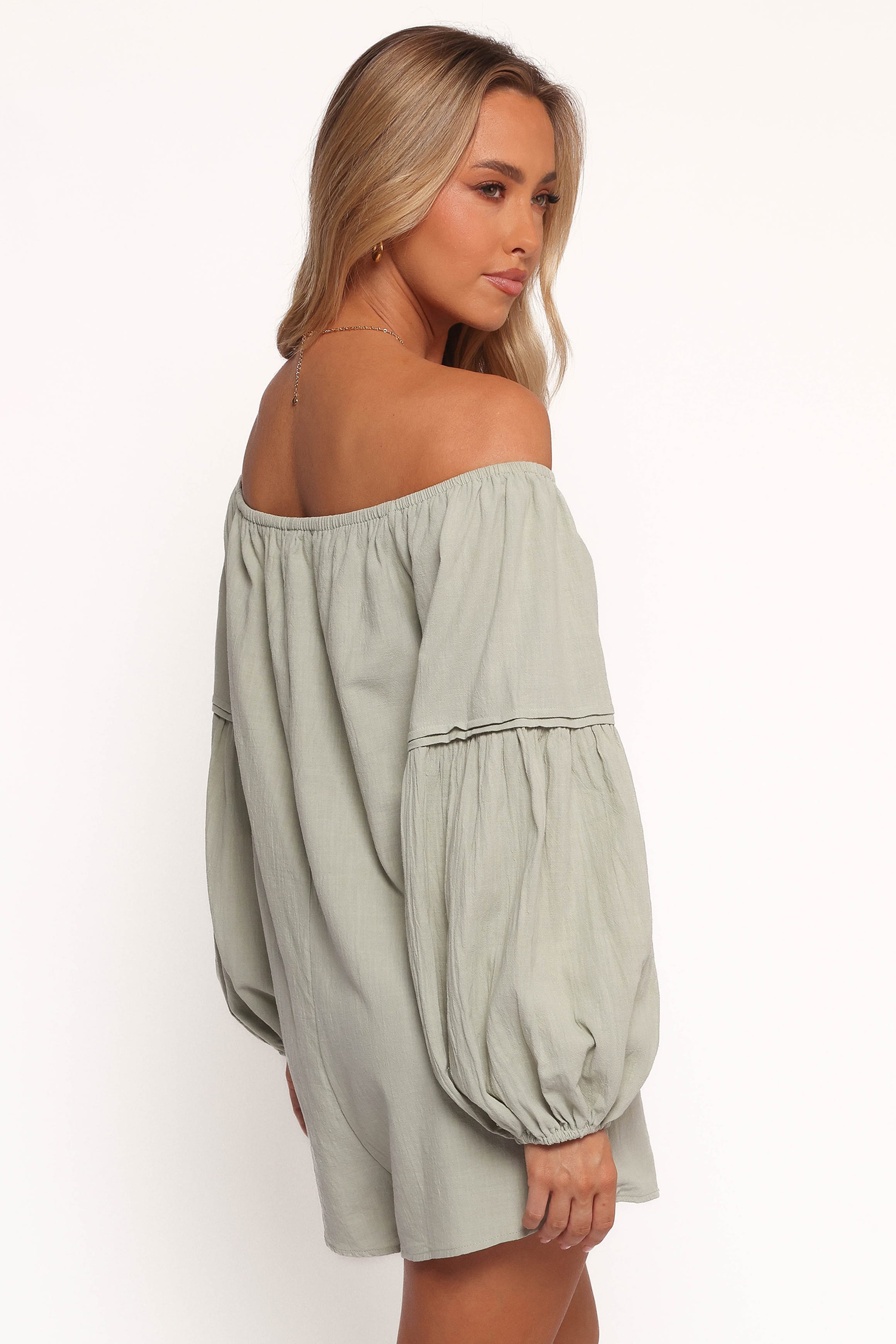 PLAYSUITS Anette Long Sleeve Playsuit - Sage