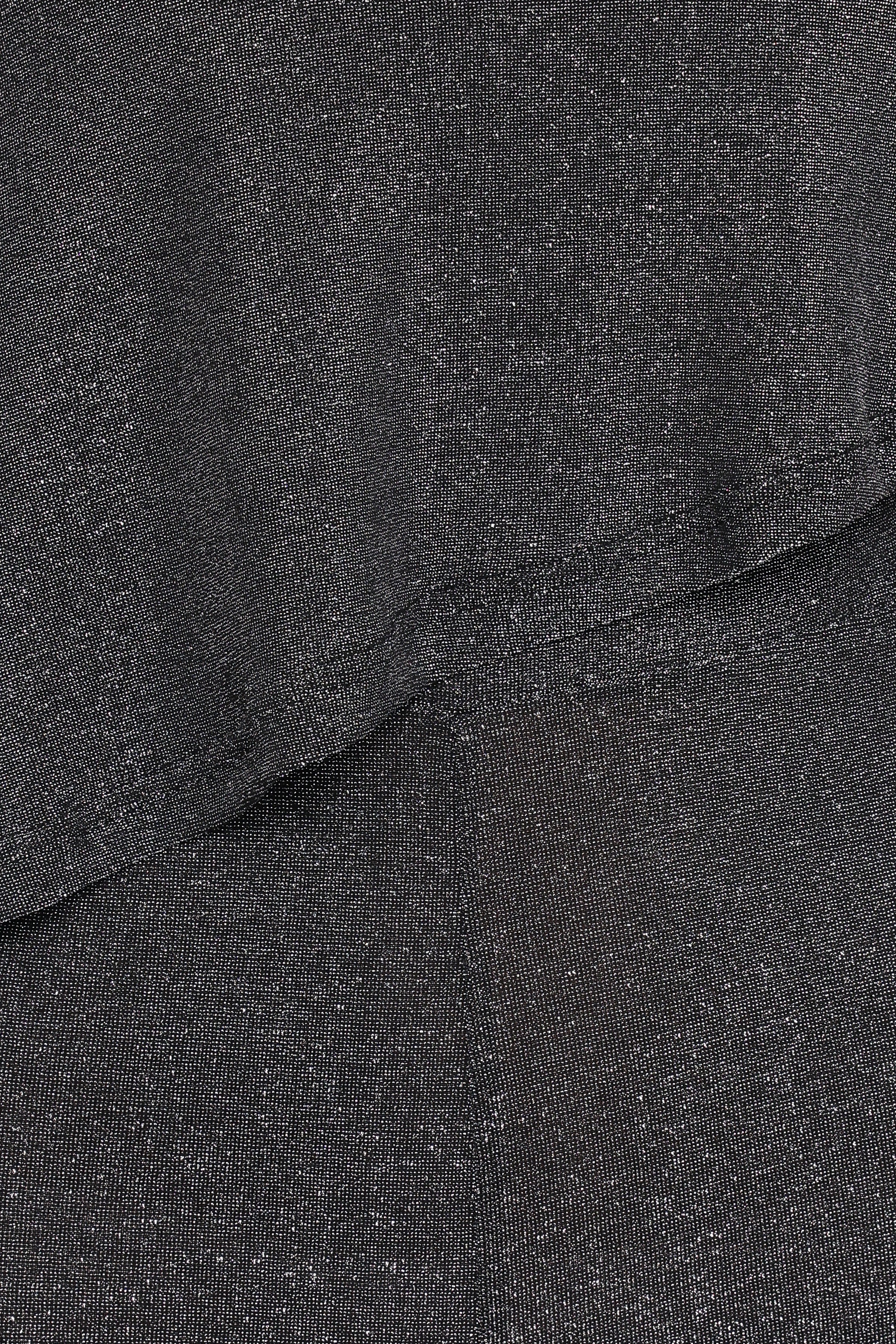 PLAYSUITS Anna One Shoulder Lurex Jumpsuit - Black Silver