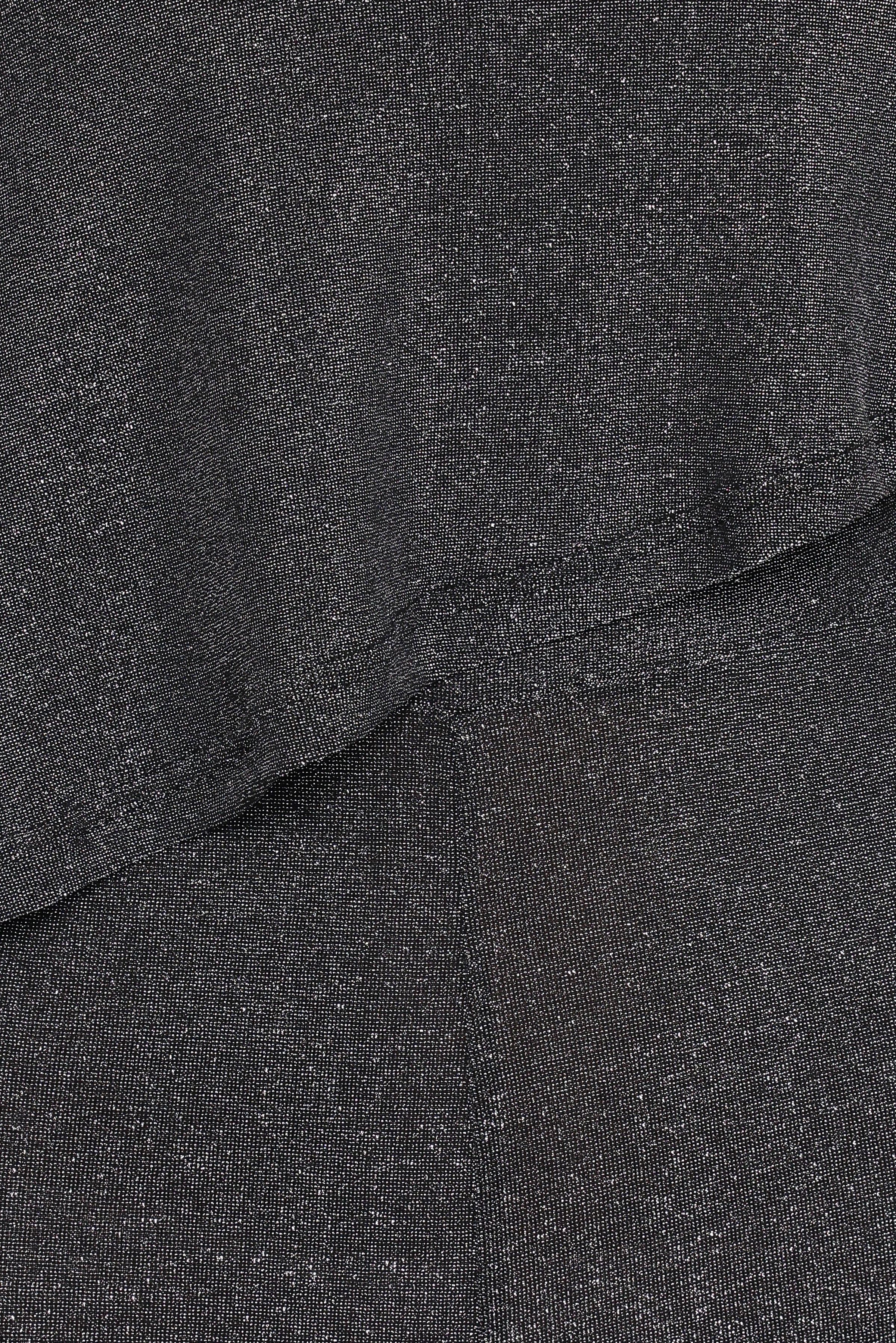 PLAYSUITS Anna One Shoulder Lurex Jumpsuit - Black Silver