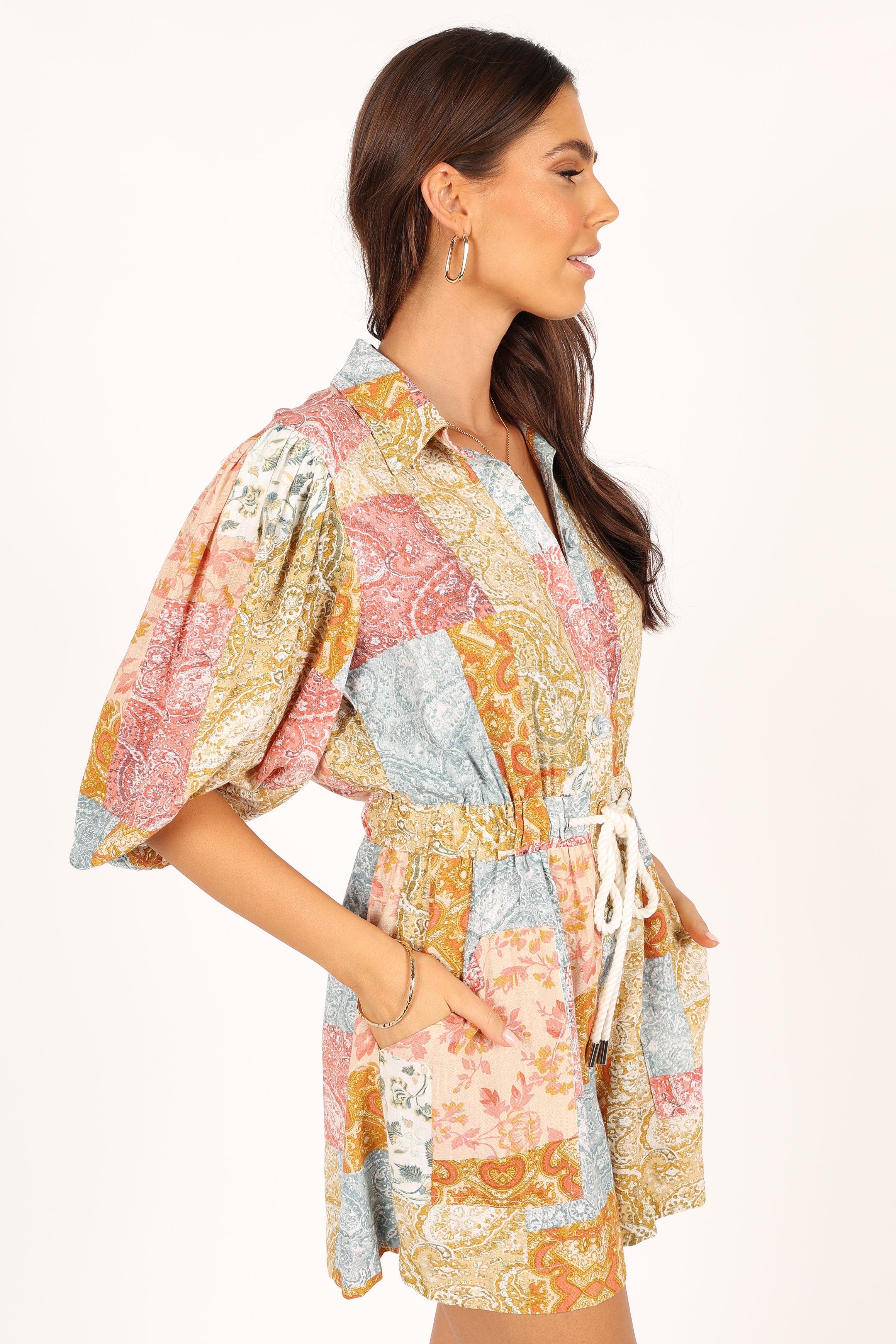 PLAYSUITS @Annie Linen Playsuit - Multi (waiting on bulk)