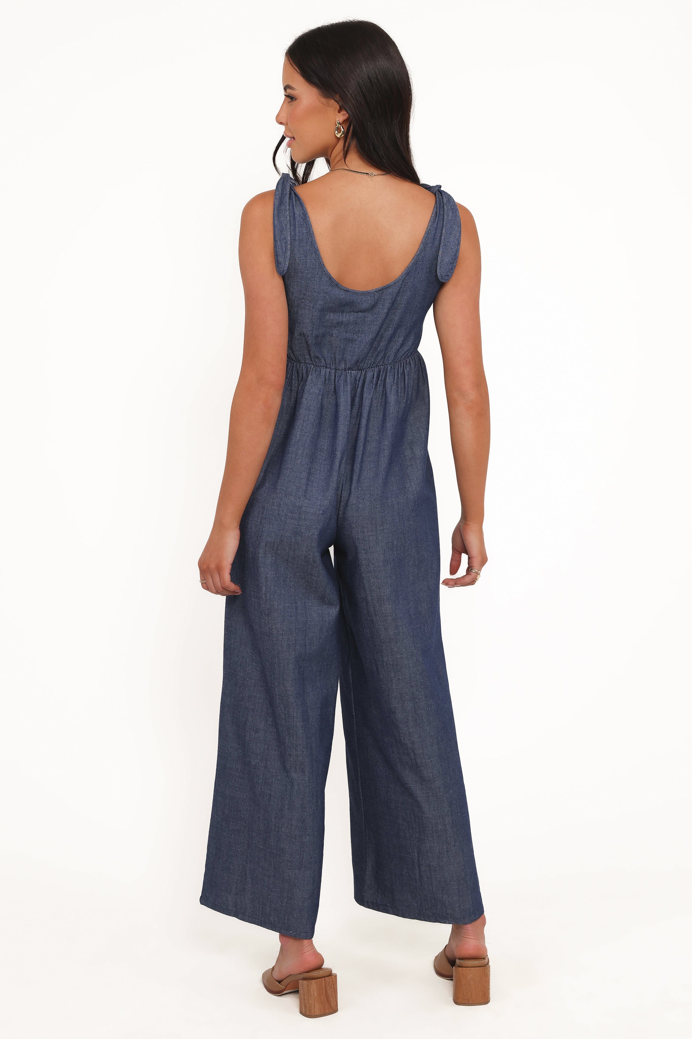 PLAYSUITS Ayla Chambray Jumpsuit - Denim