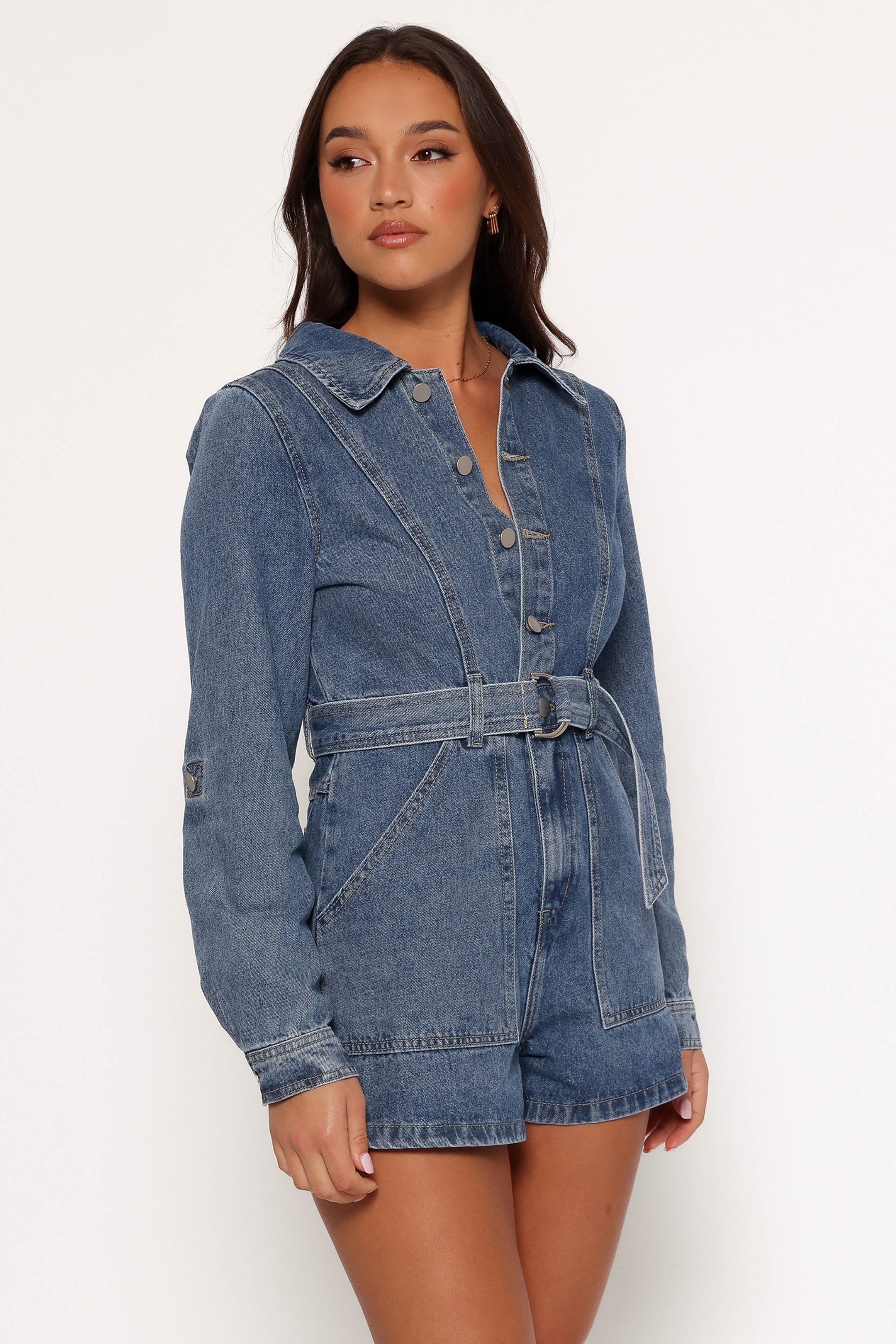 PLAYSUITS Brady Denim Playsuit - Blue