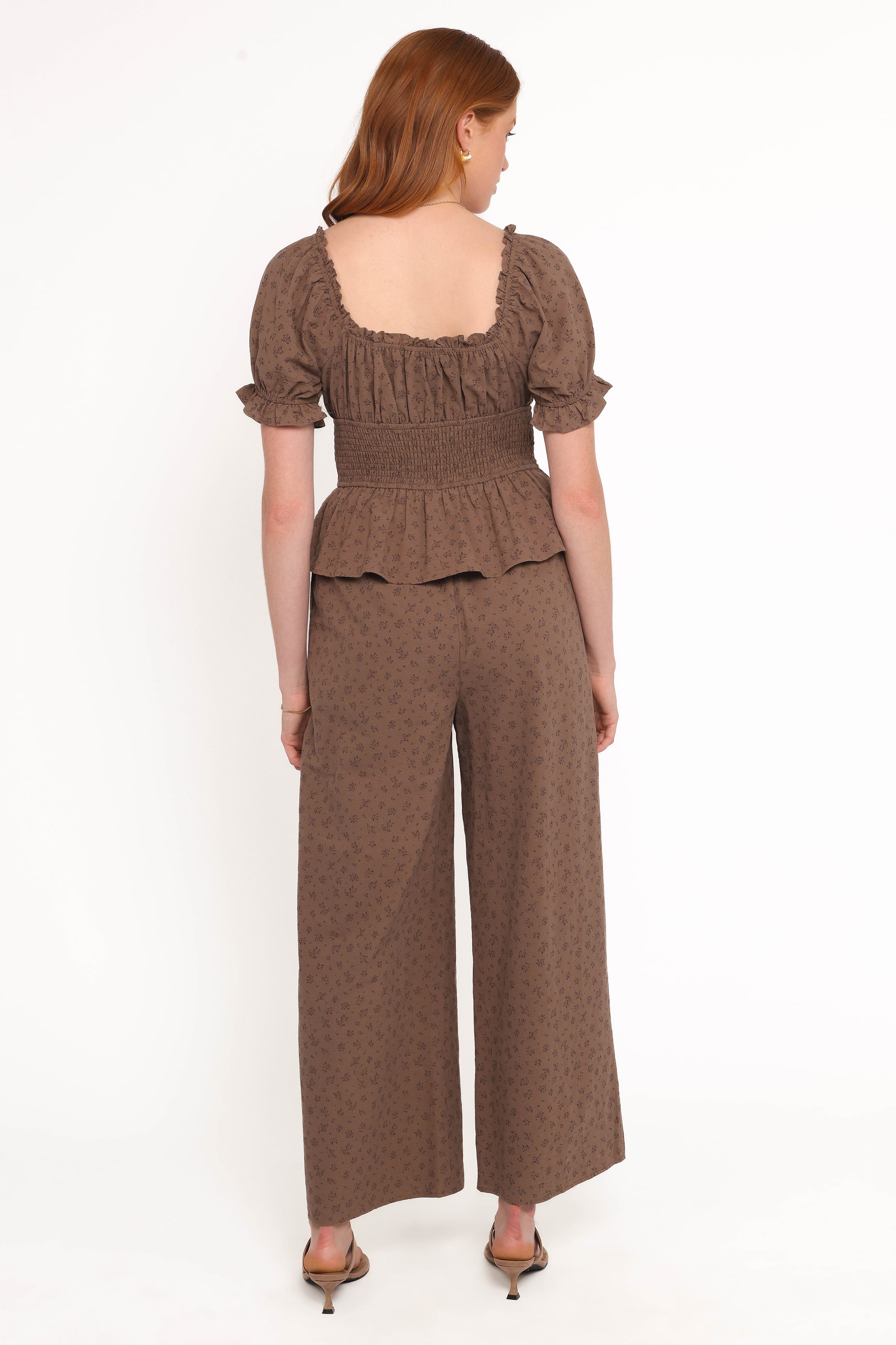 PLAYSUITS Bridget Jumpsuit - Taupe Purple Floral