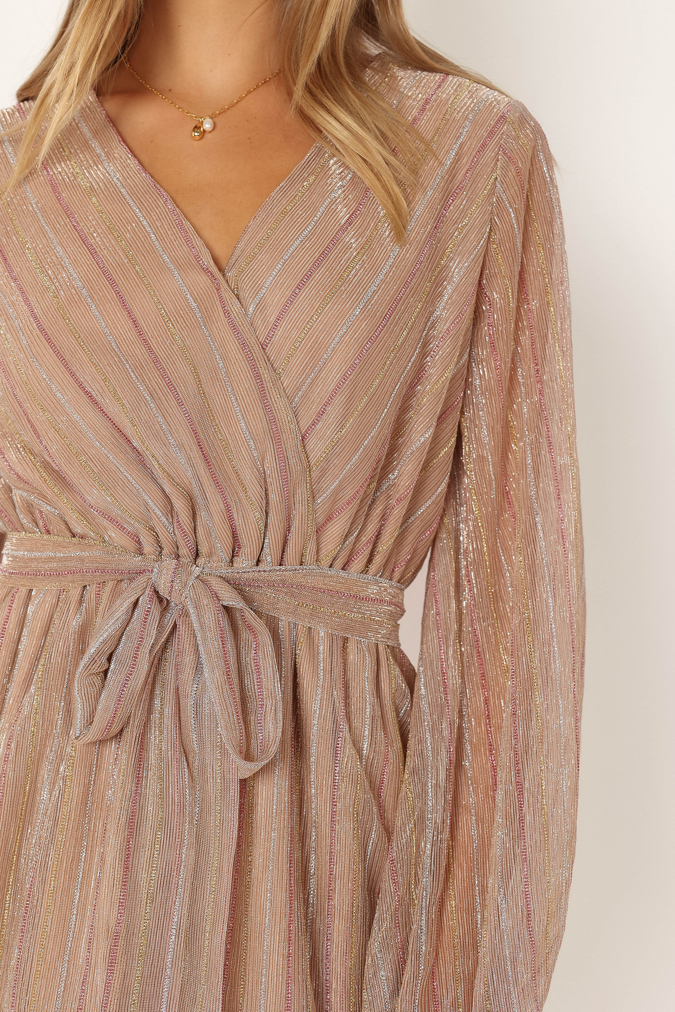 PLAYSUITS @Brittney Playsuit - Rose Gold Stripe