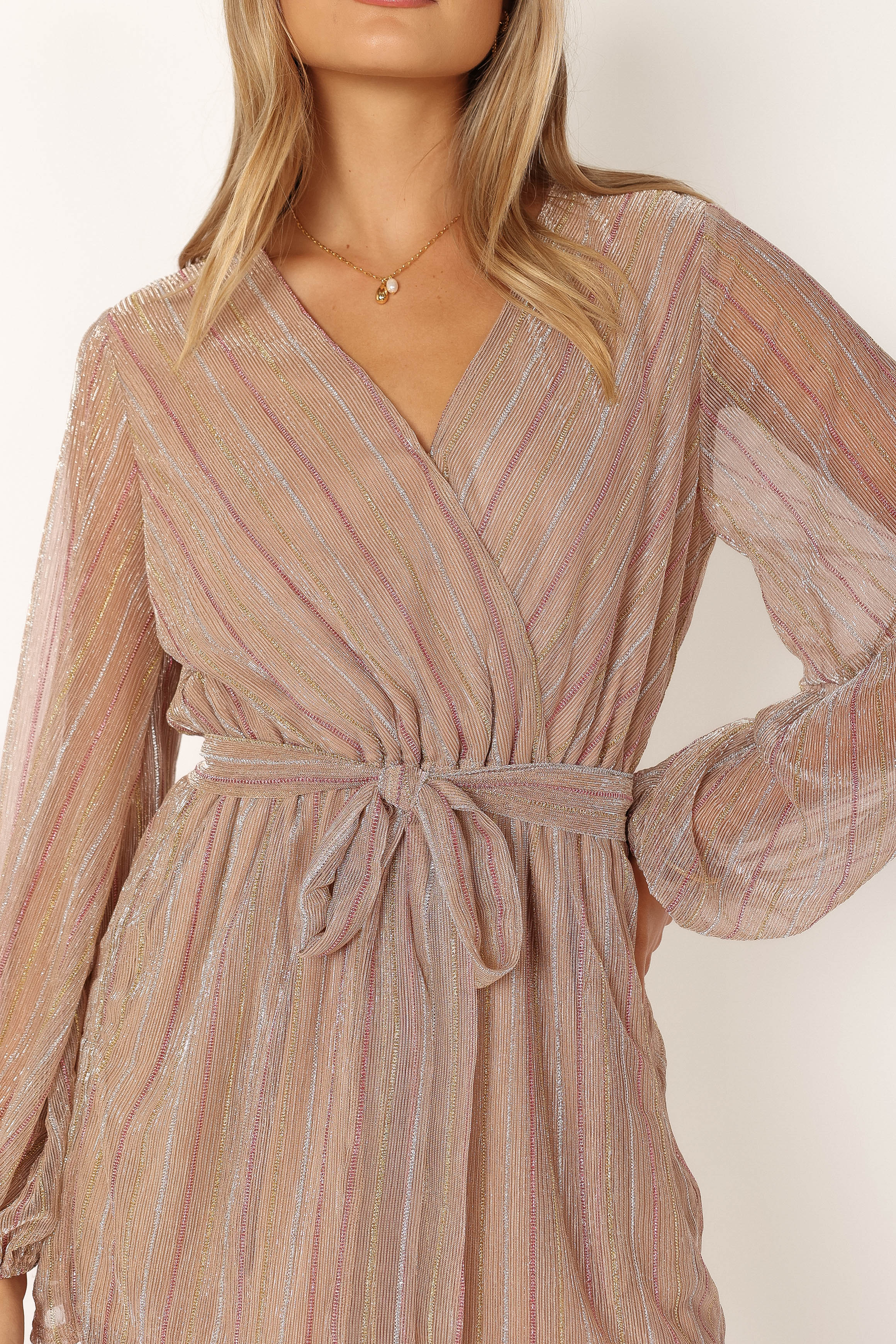 PLAYSUITS @Brittney Playsuit - Rose Gold Stripe