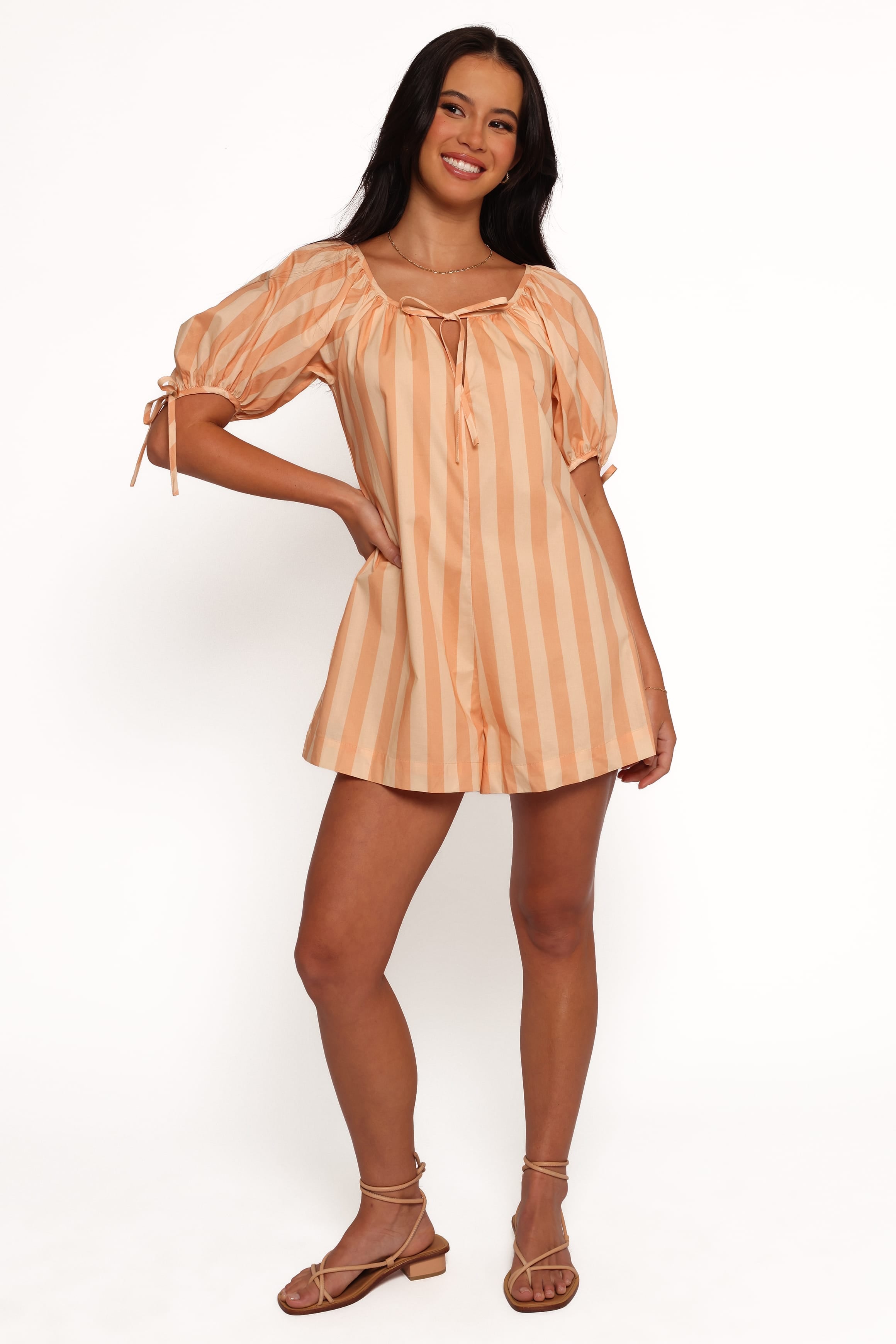 PLAYSUITS Carina Striped Playsuit - Terracotta Stripe