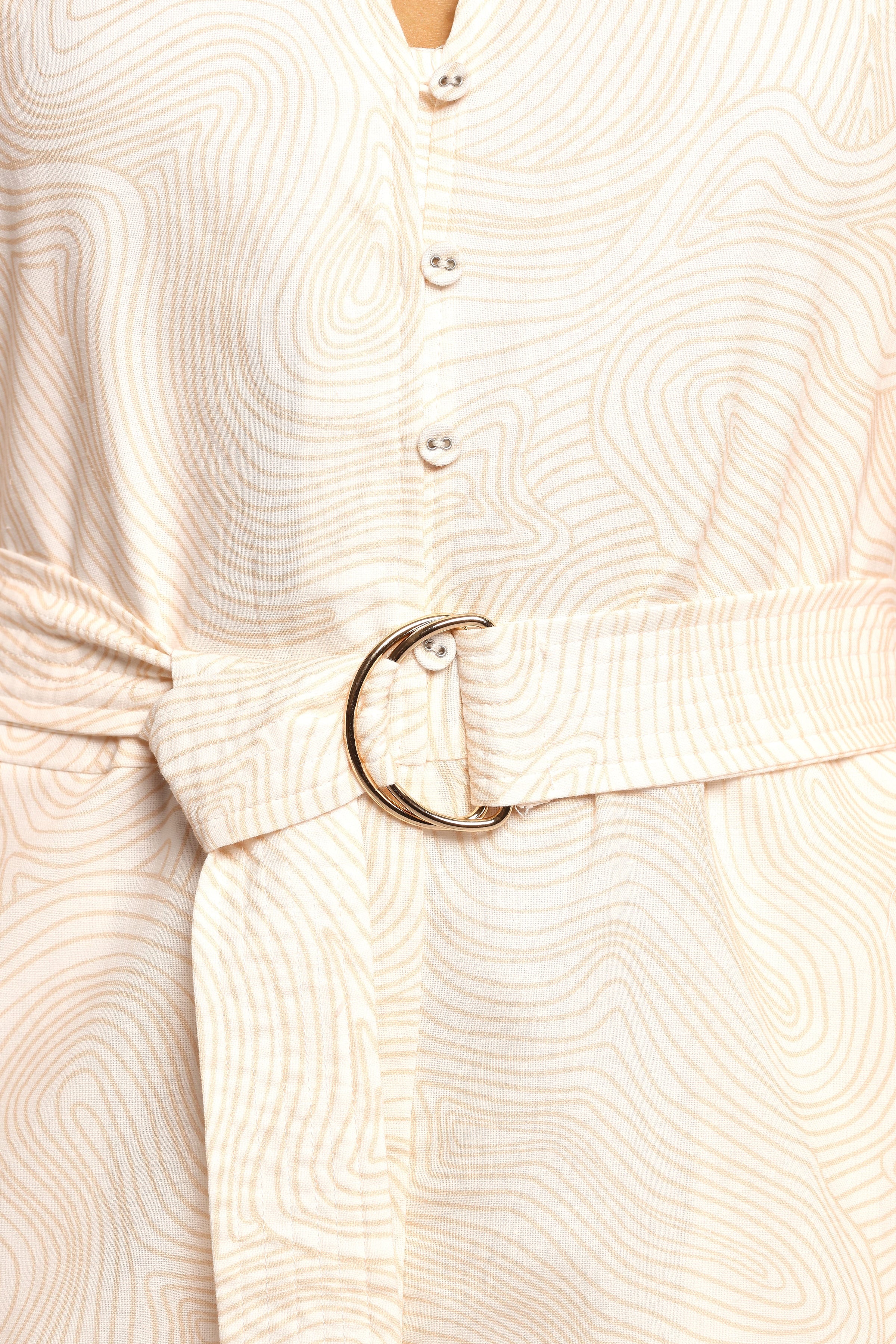 PLAYSUITS Cassian Belted Playsuit - Tan Swirl