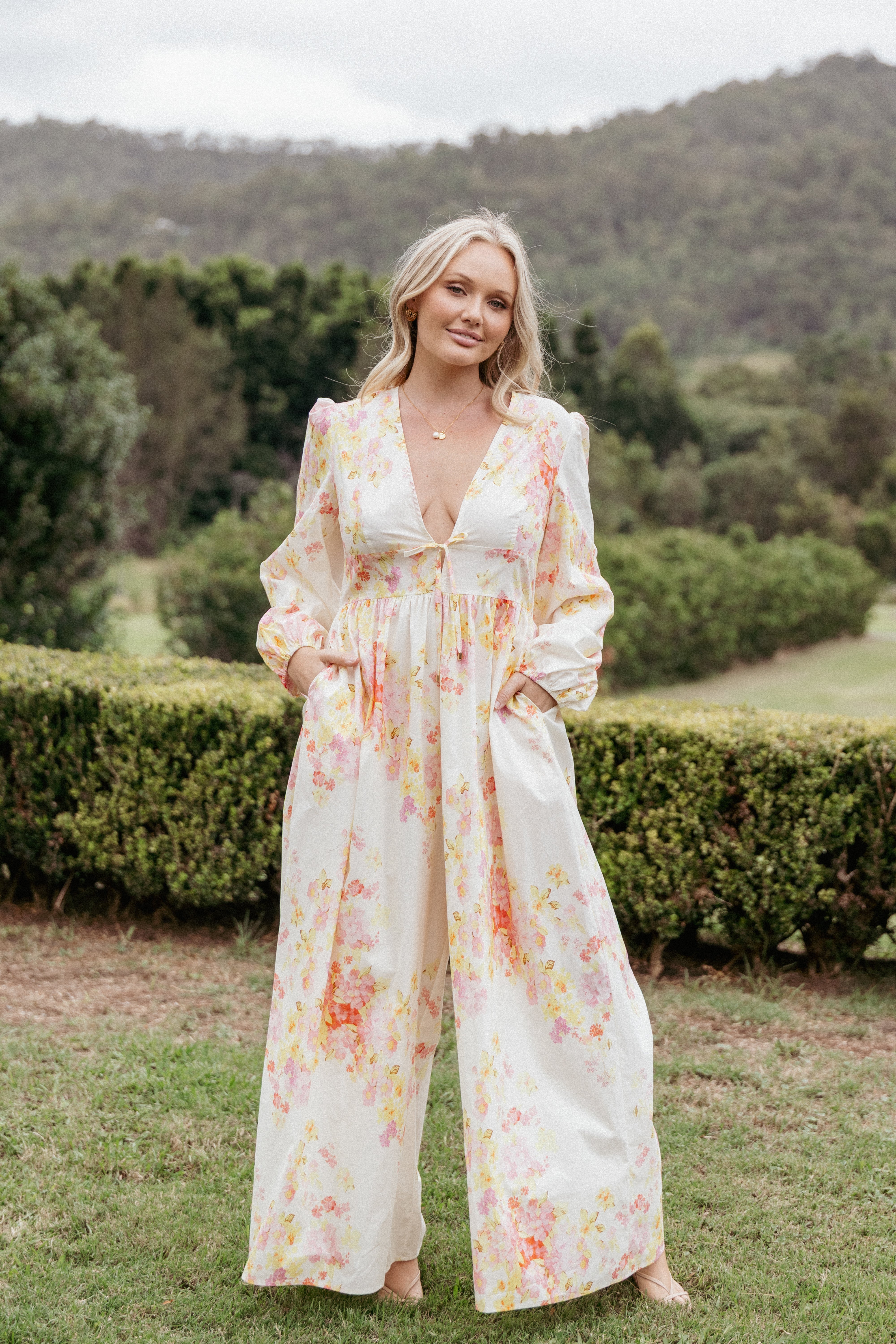 PLAYSUITS Celestine Jumpsuit - Pink Floral