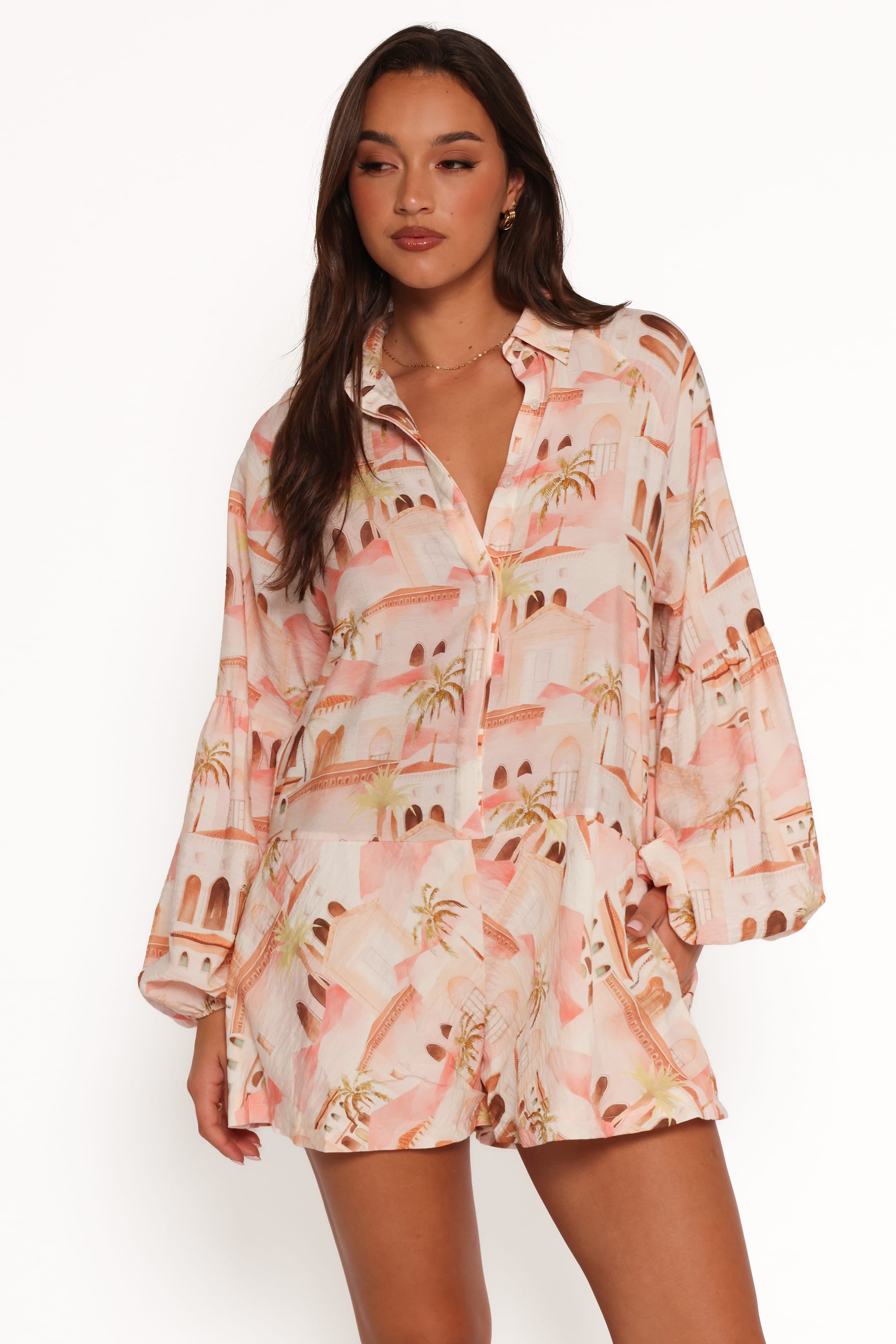 PLAYSUITS Cowper Playsuit - Tan Print