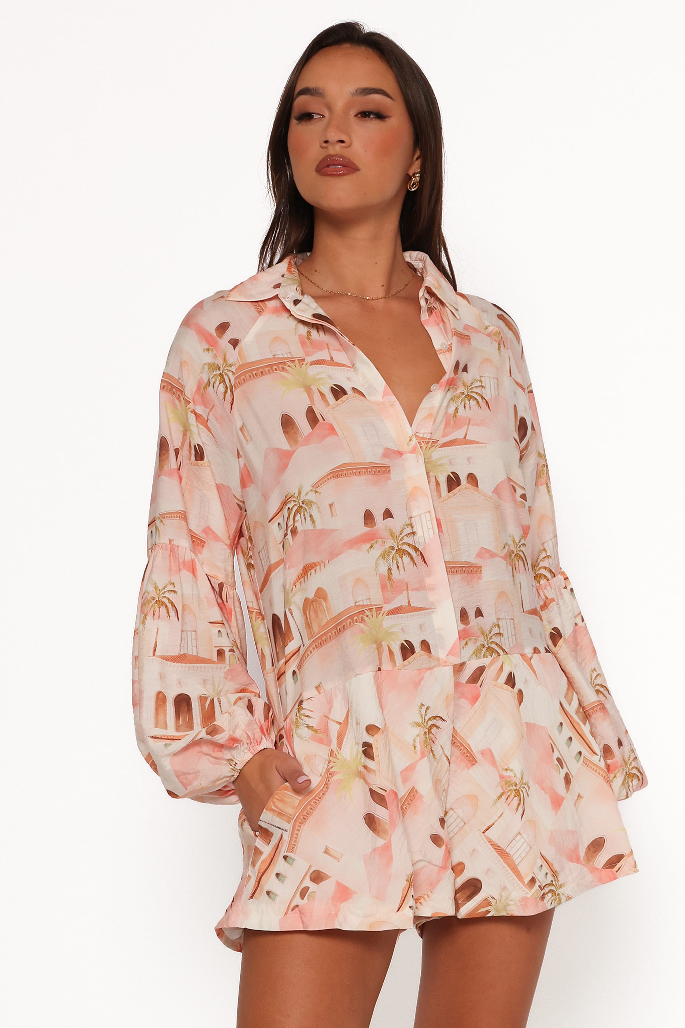 PLAYSUITS Cowper Playsuit - Tan Print