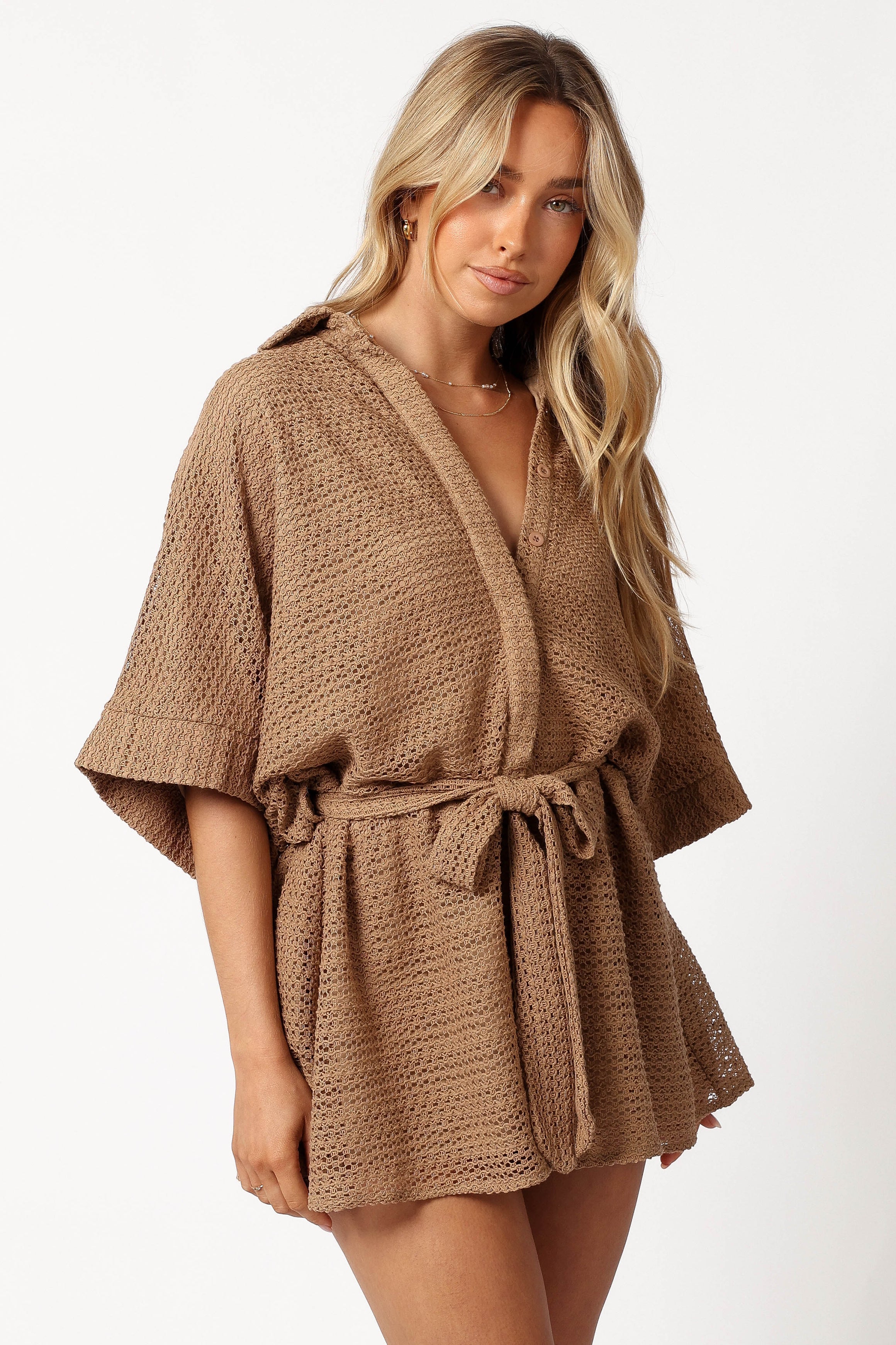 PLAYSUITS @Culpo Playsuit - Mocha (Hold for Euro Summer)