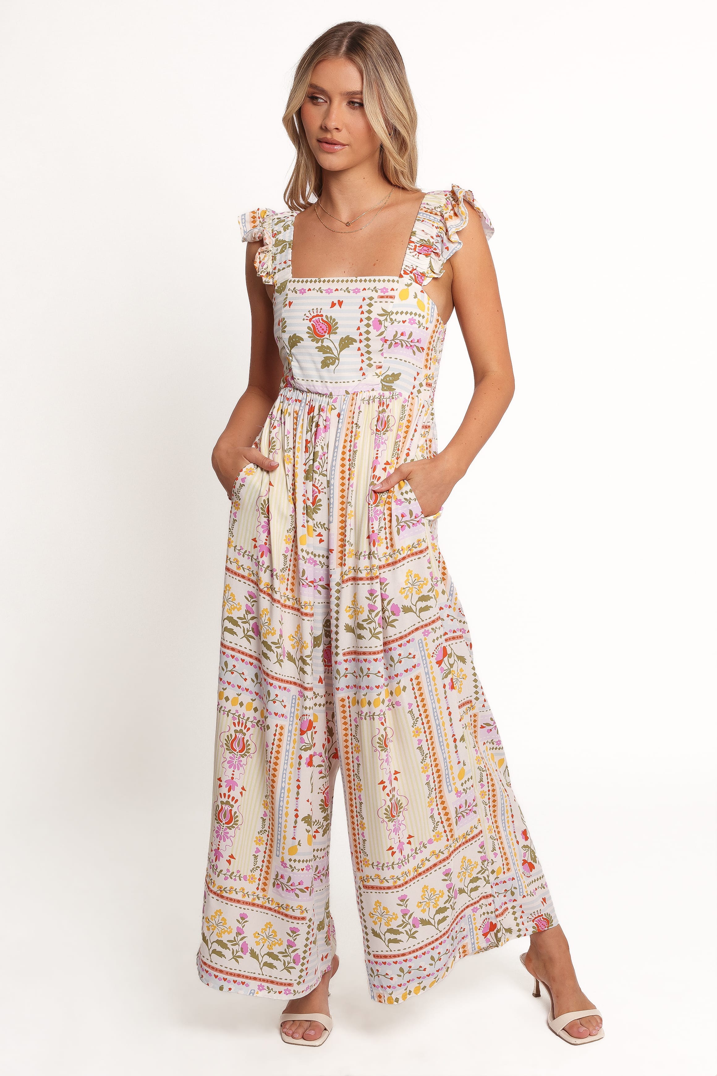 PLAYSUITS Cypress Jumpsuit - Floral Tile