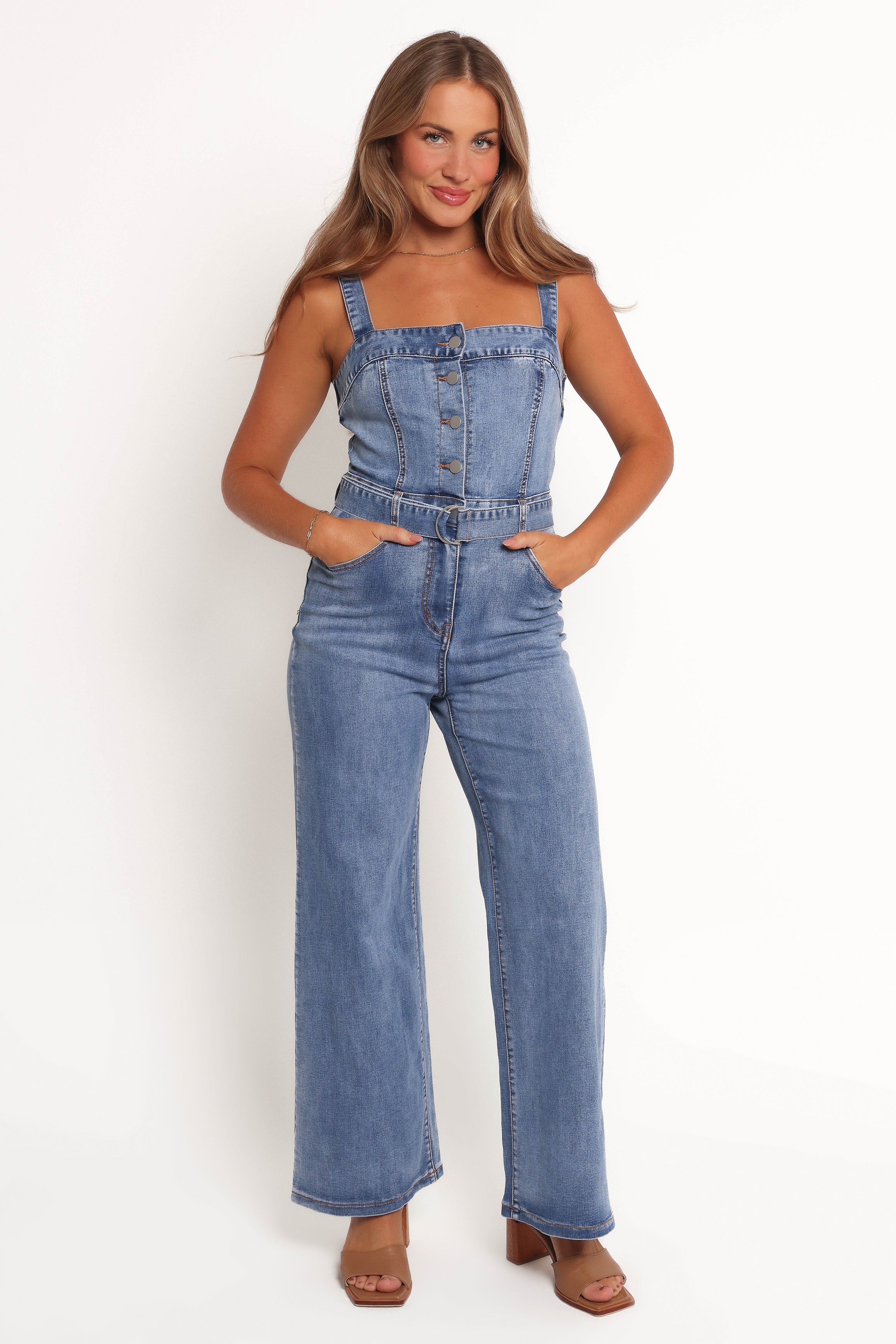 PLAYSUITS Edan Denim Jumpsuit - Denim