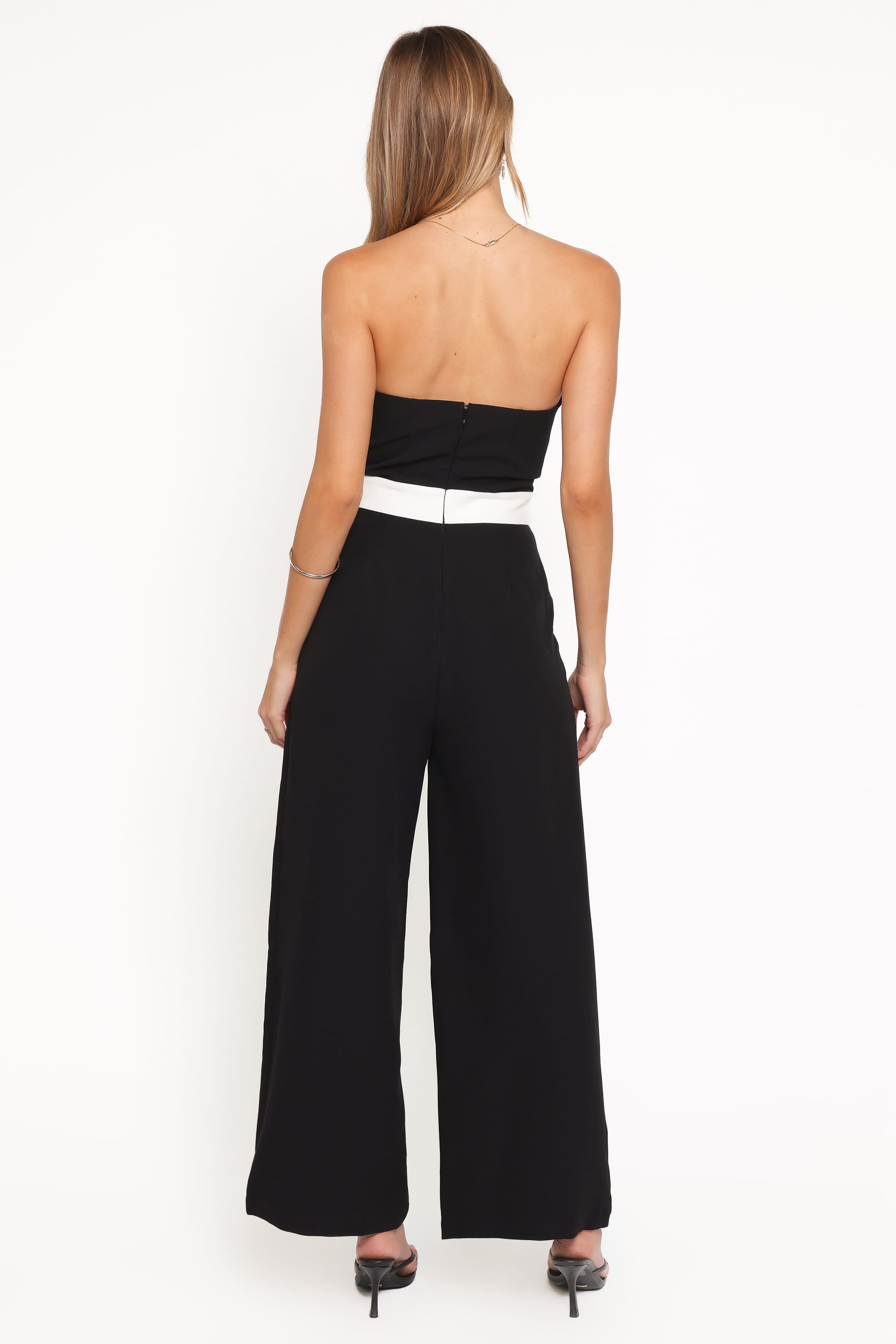 PLAYSUITS Elaria Scalloped Belted Jumpsuit - Black