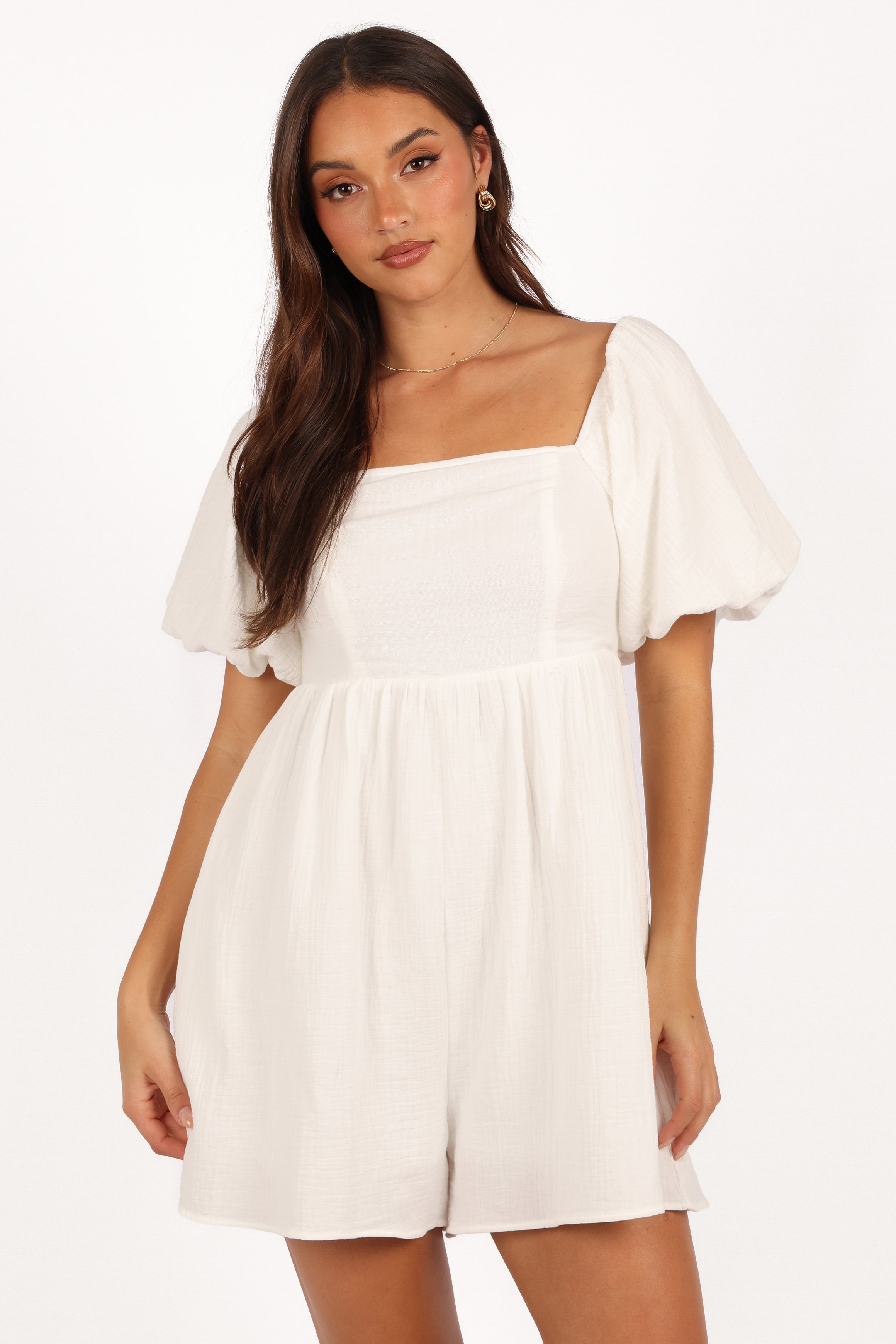 PLAYSUITS Elise Romper - White