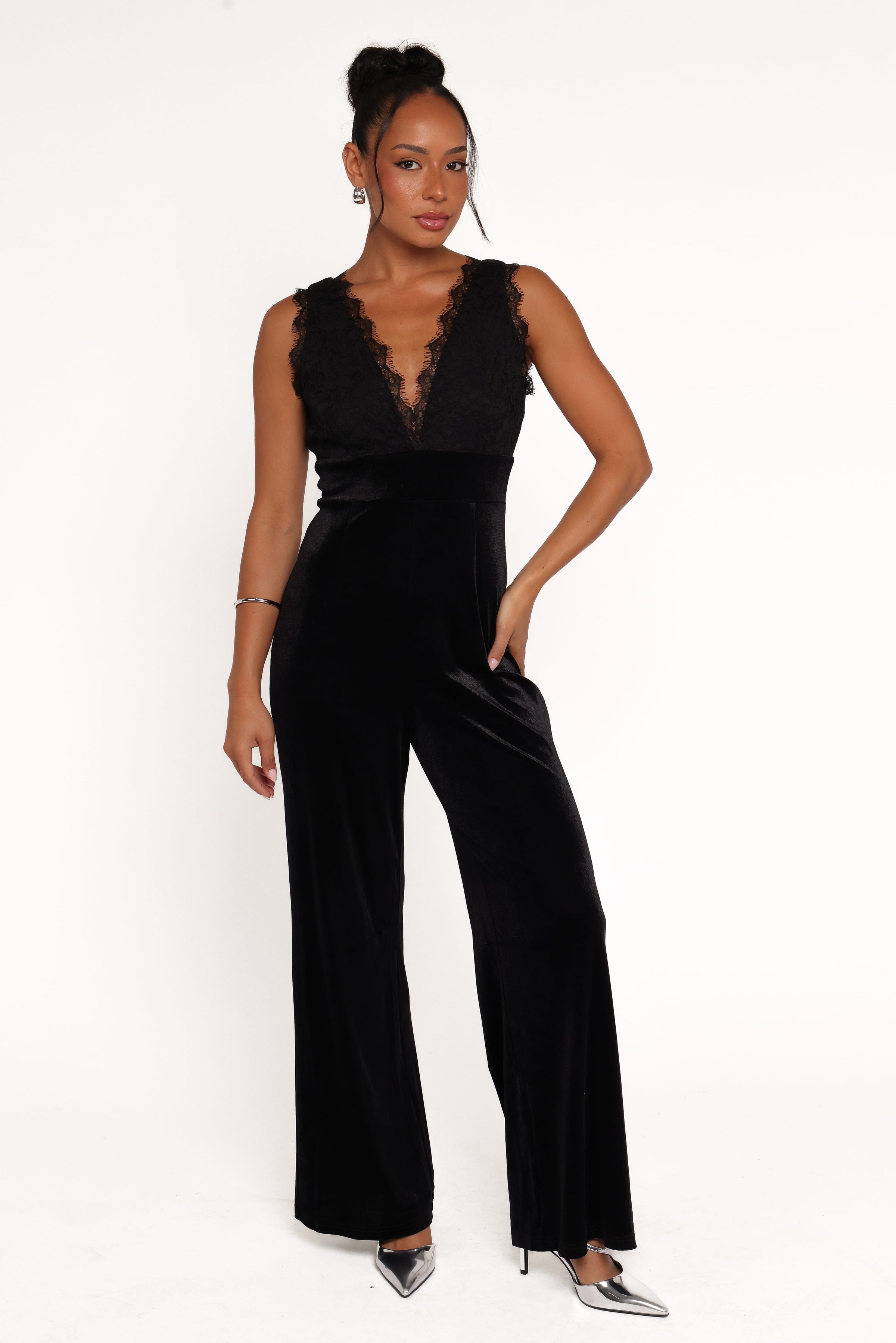 PLAYSUITS Eloise Jumpsuit - Black Velvet