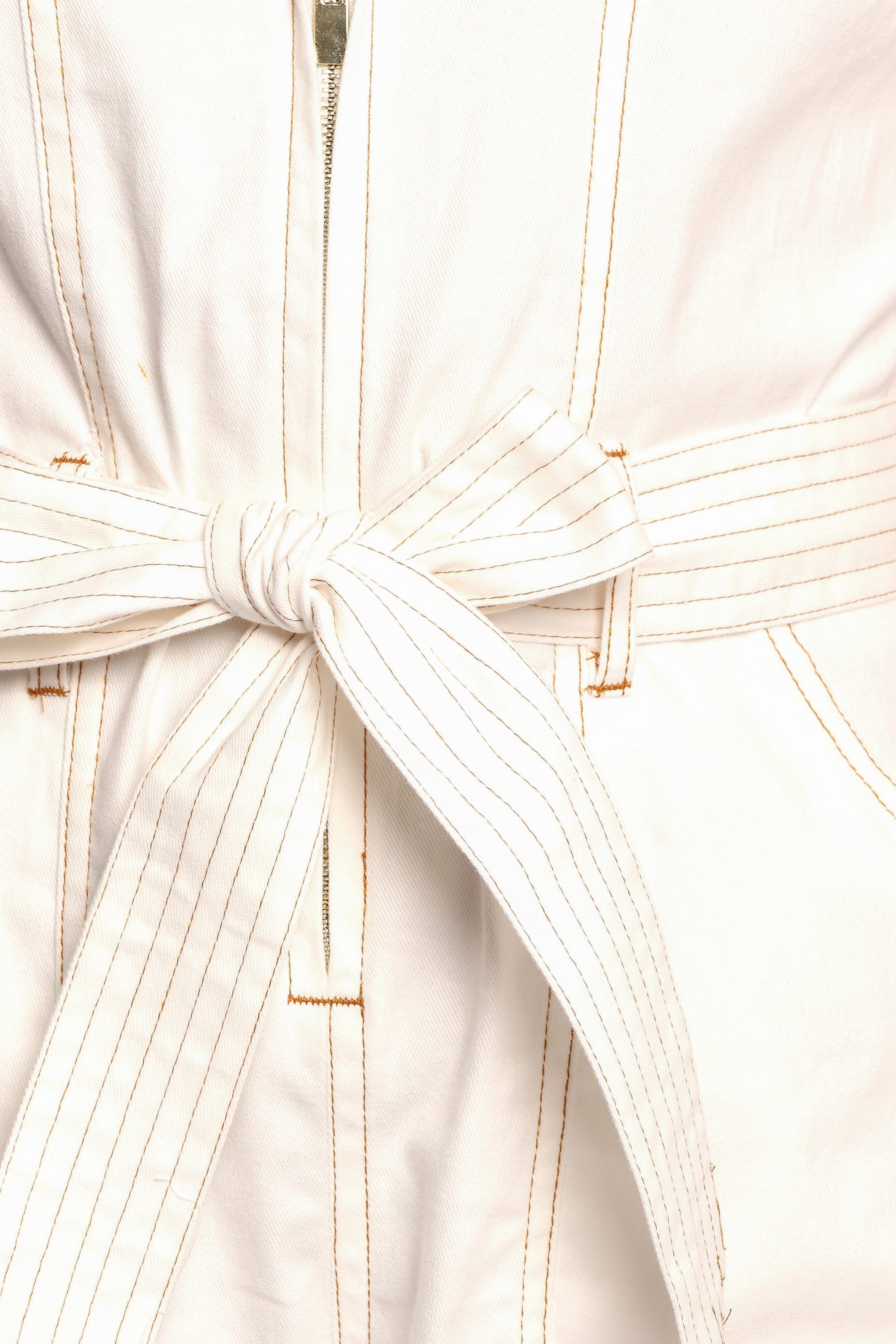 PLAYSUITS Fawn Tie Waist Playsuit - White