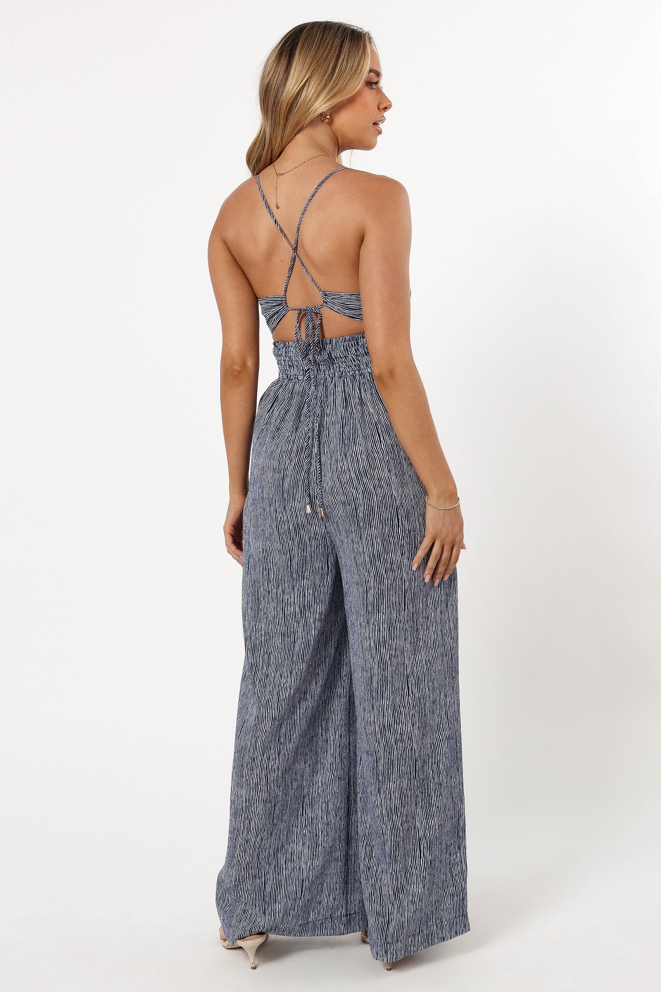 PLAYSUITS @Floria Jumpsuit - Navy White