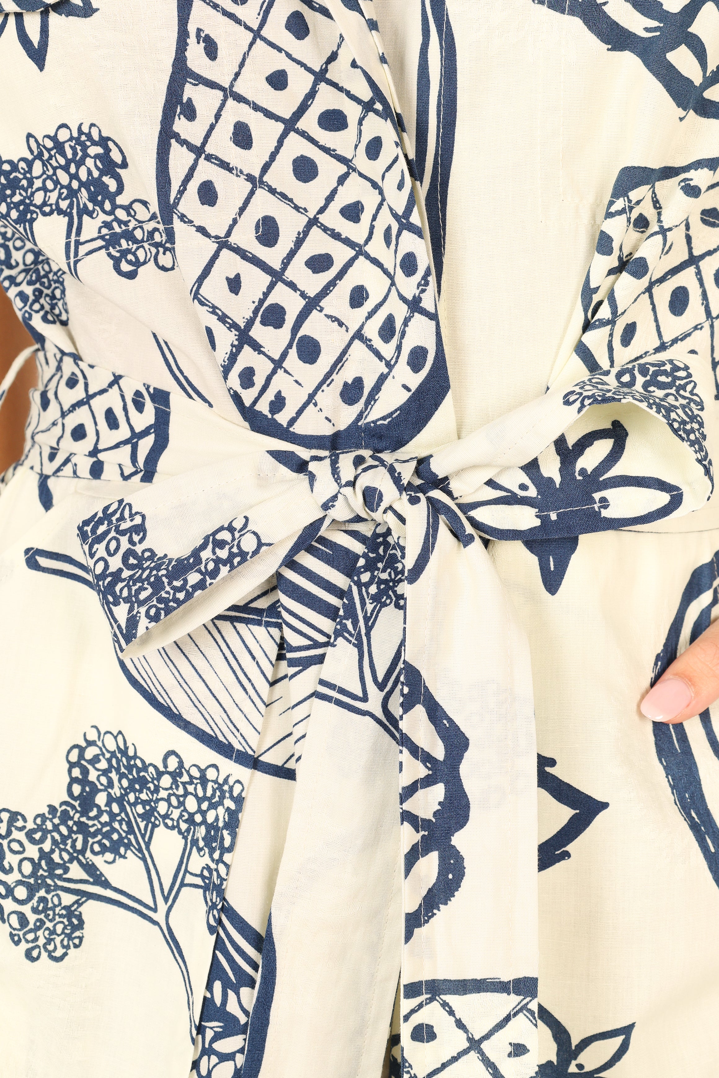 PLAYSUITS @Georgina Tie Waist Playsuit - Navy