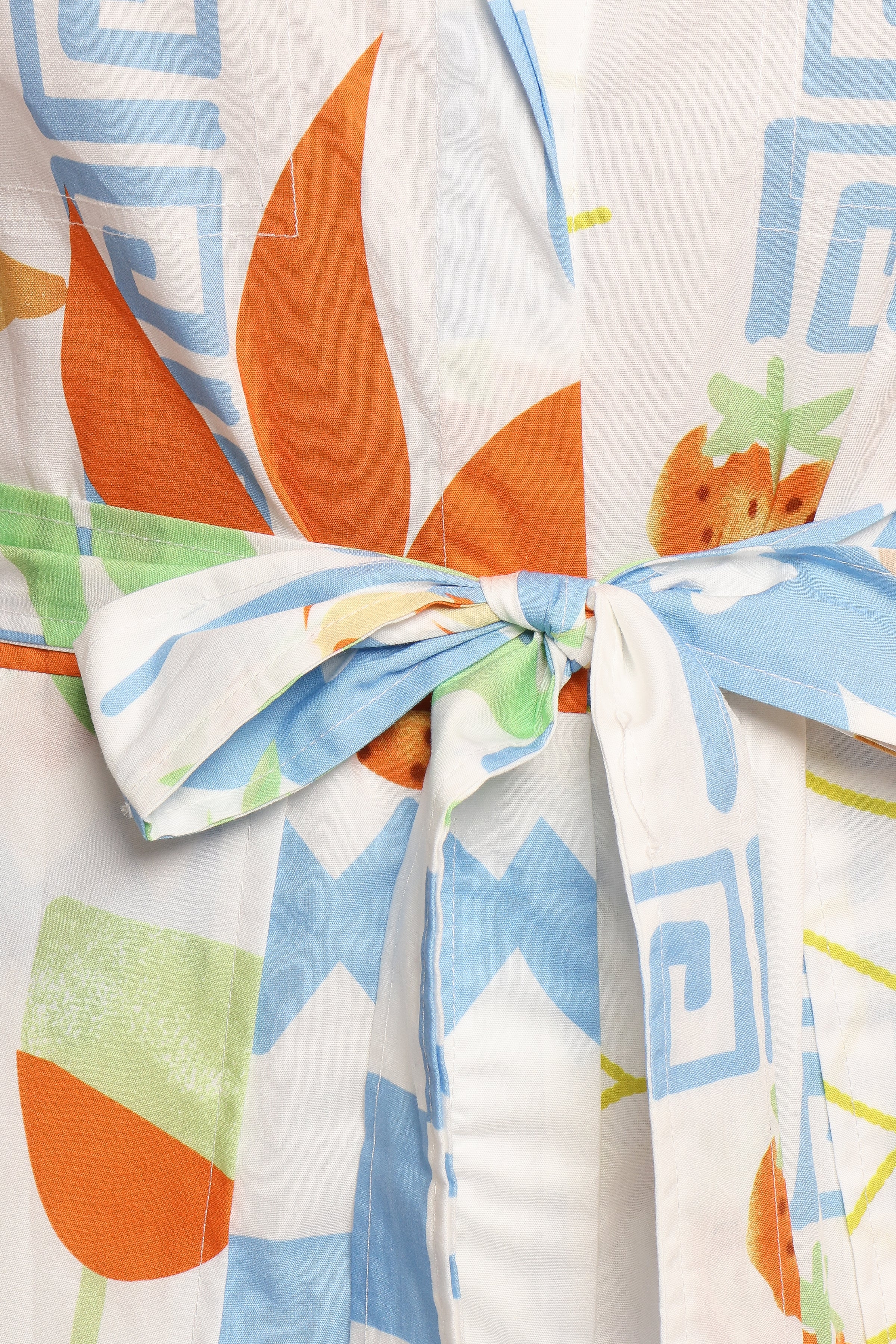 PLAYSUITS Georgina Tie Waist Playsuit - White Multi