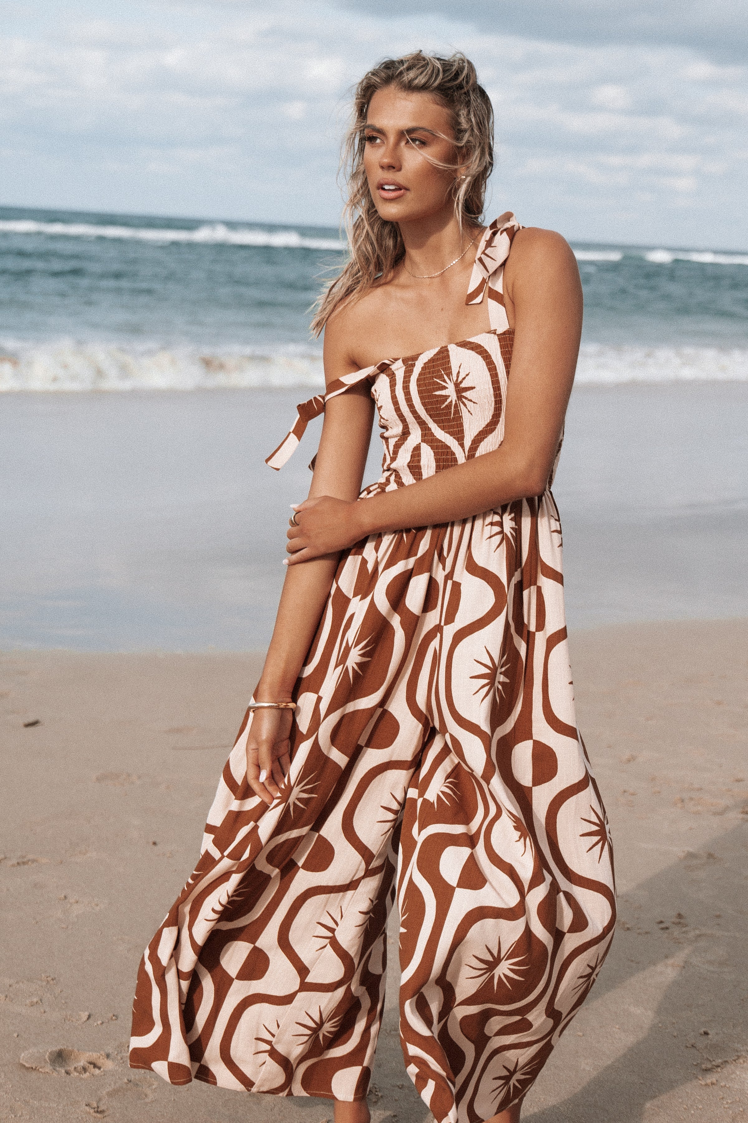 PLAYSUITS Ginelle Jumpsuit - Tan Print