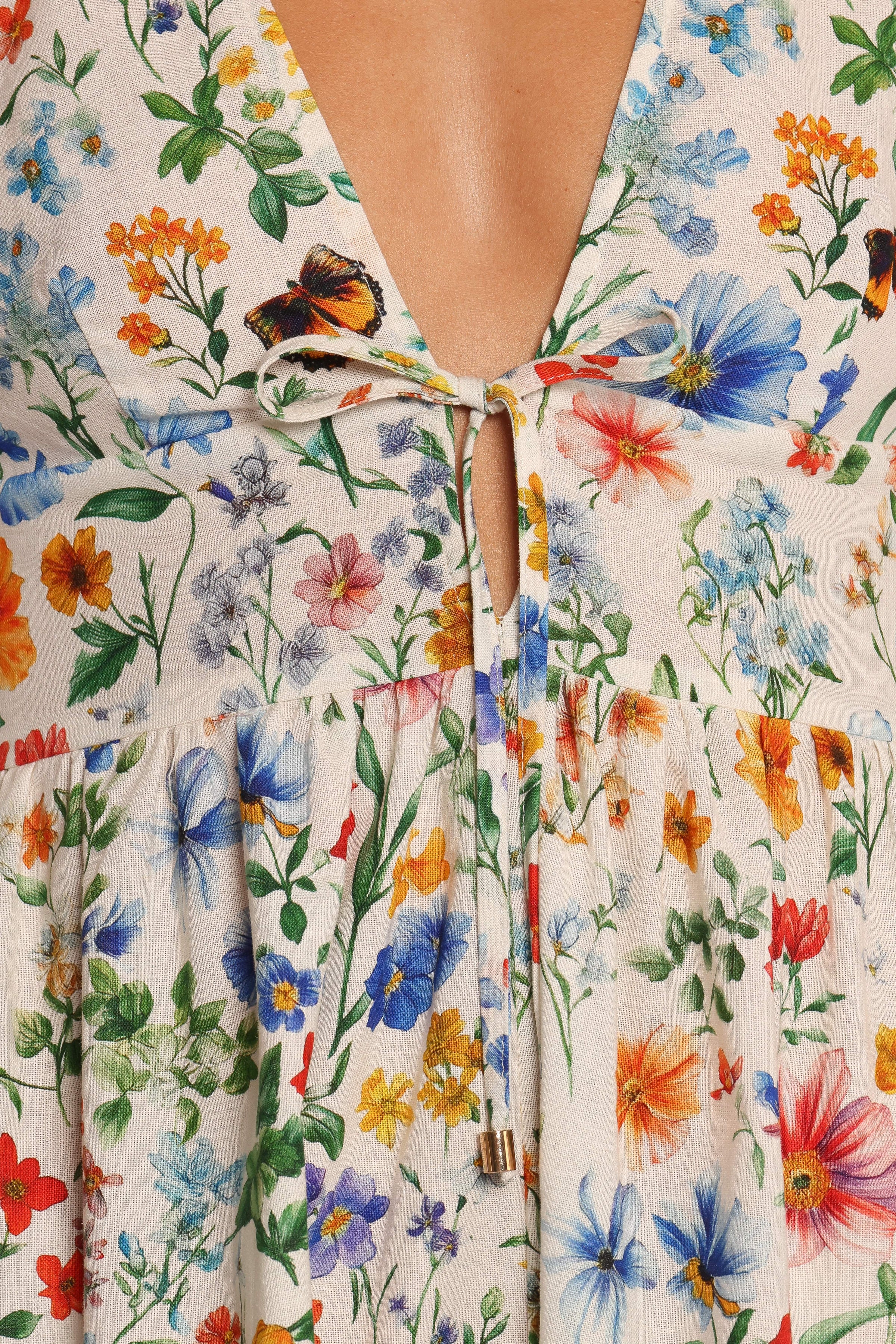 PLAYSUITS Irisa Long Sleeve Playsuit - Garden Floral