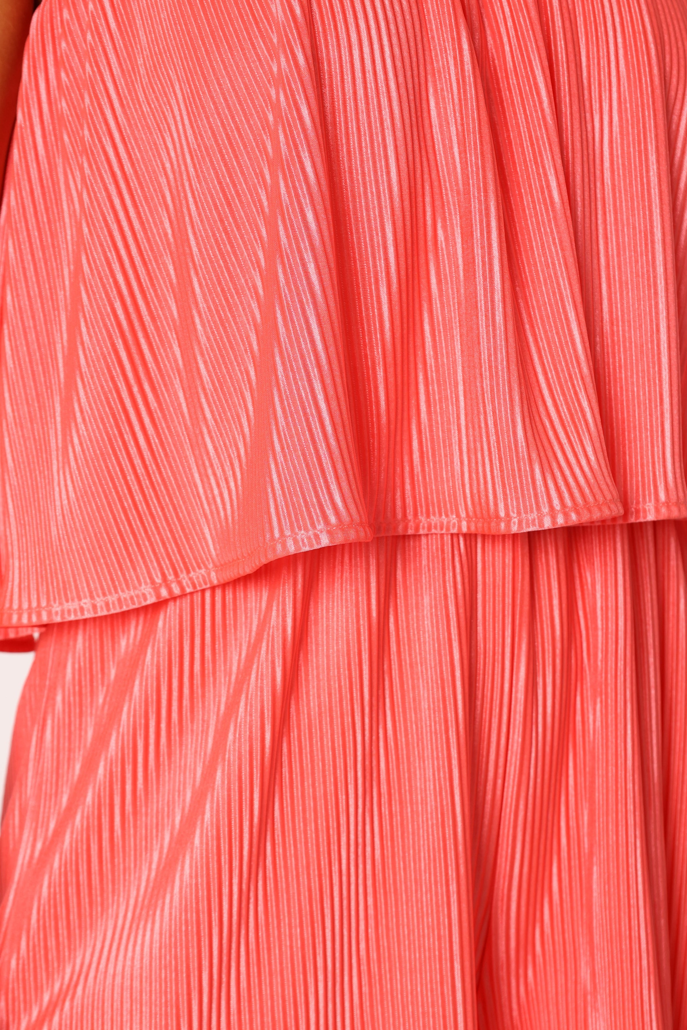 PLAYSUITS @Jemima Plisse Playsuit - Coral