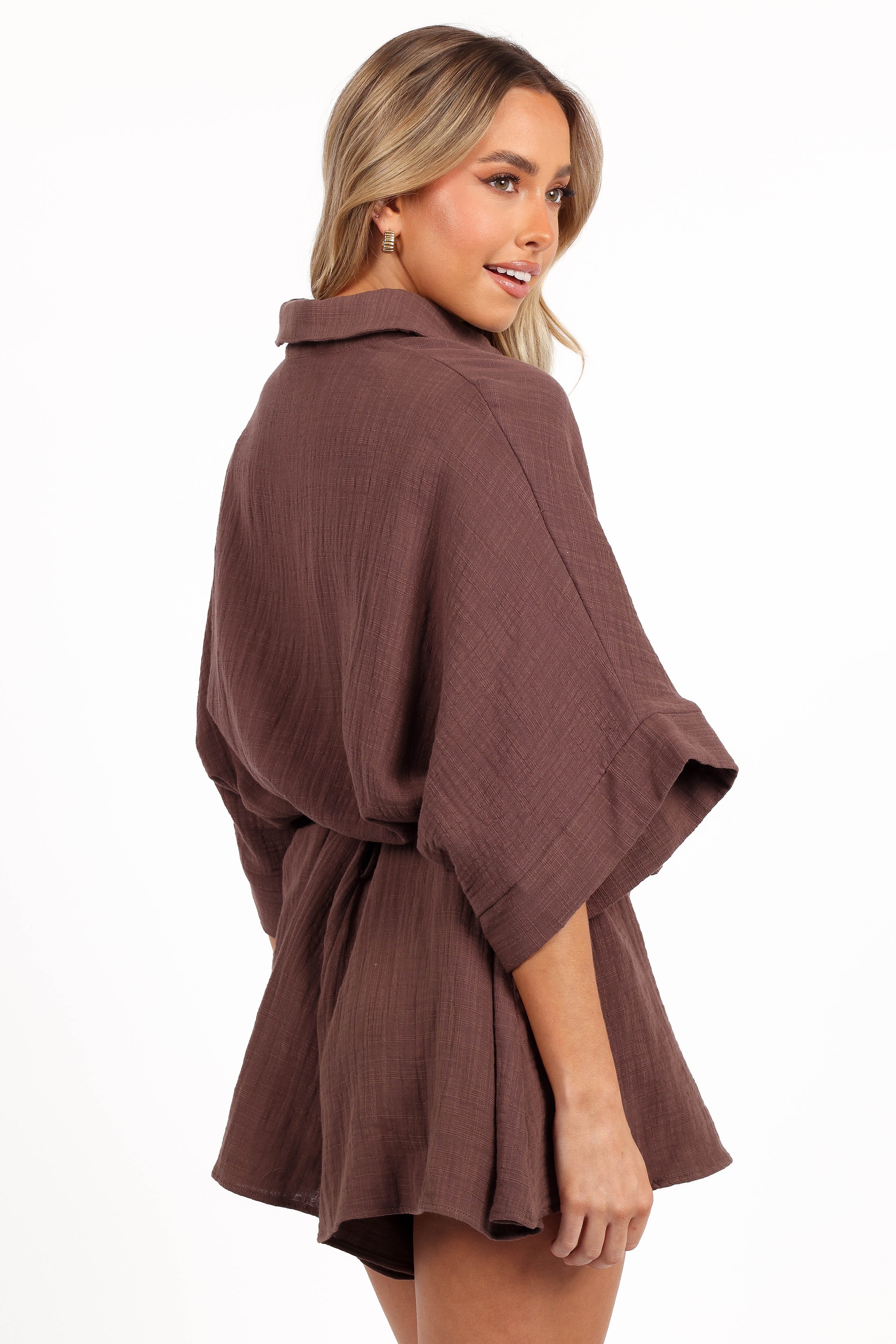 PLAYSUITS Jemmy Romper - Chocolate Brown