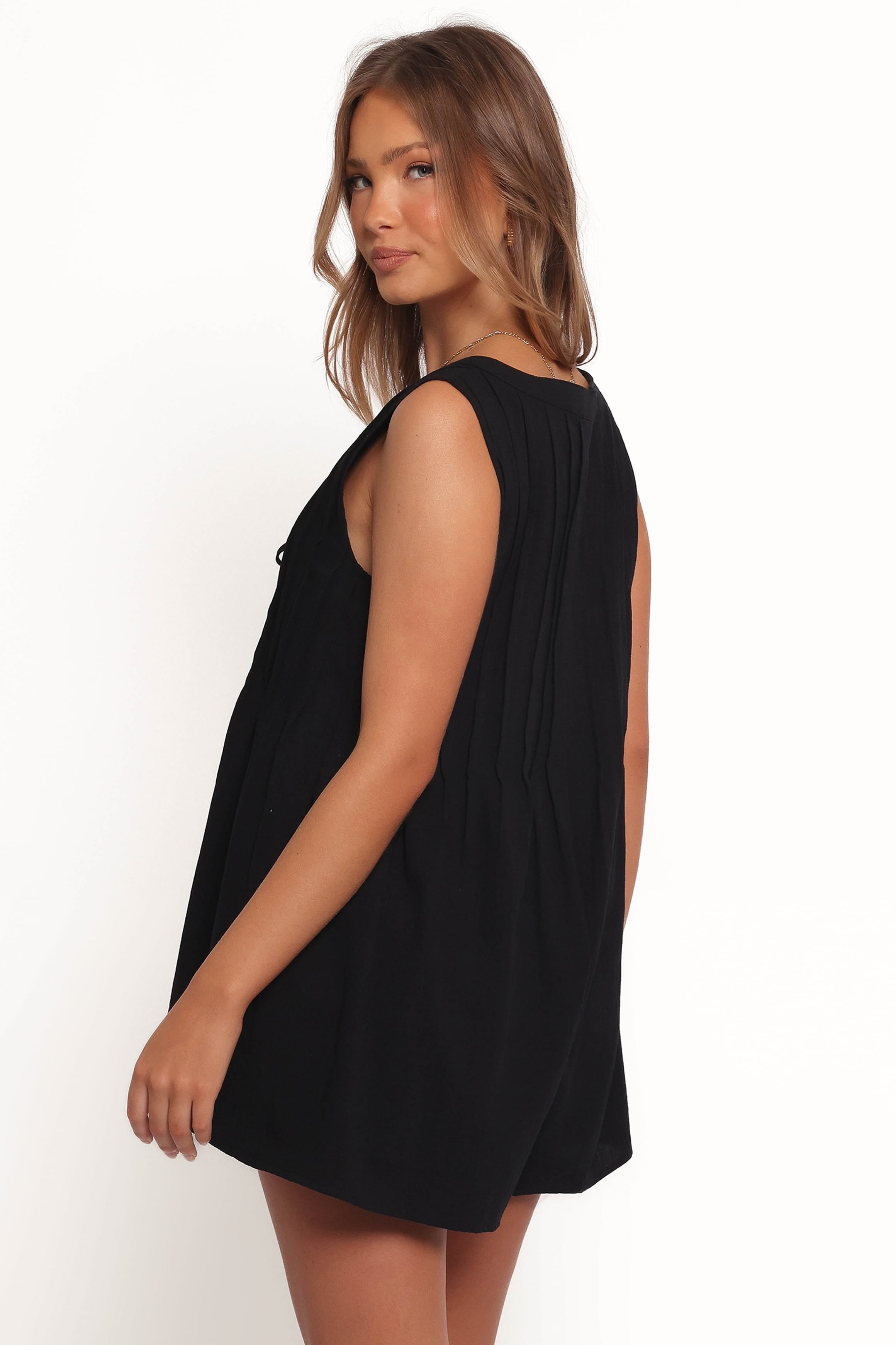 PLAYSUITS Kallie Tie Front Playsuit - Black